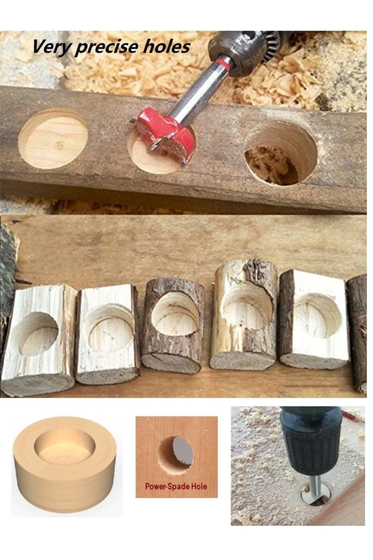 Ahşap Delme Panç Seti Freze delik delme ucu Matkap Panç Seti Tas Menteşe Yuva açma seti