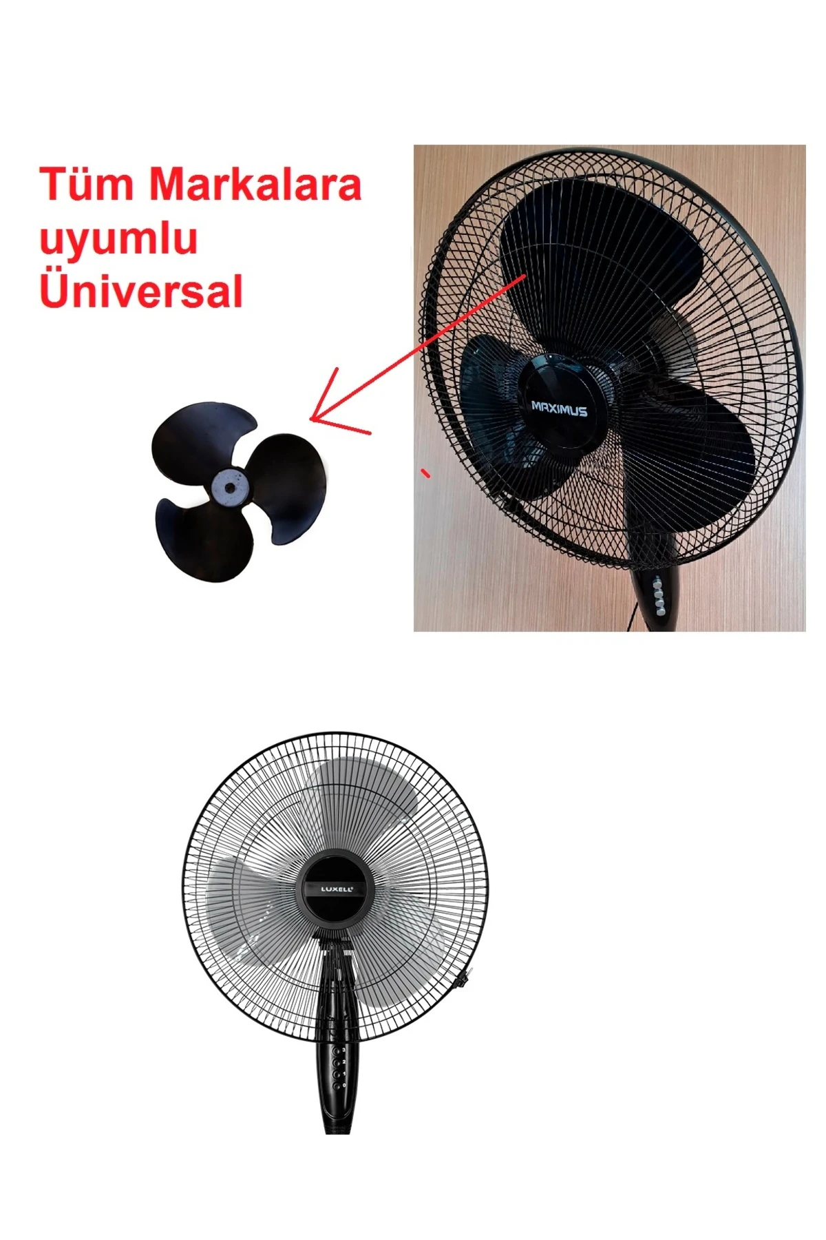 vantilatör fan pervanesi üniversal tüm markalara uyumlu Hava Pervane Yedek Parça