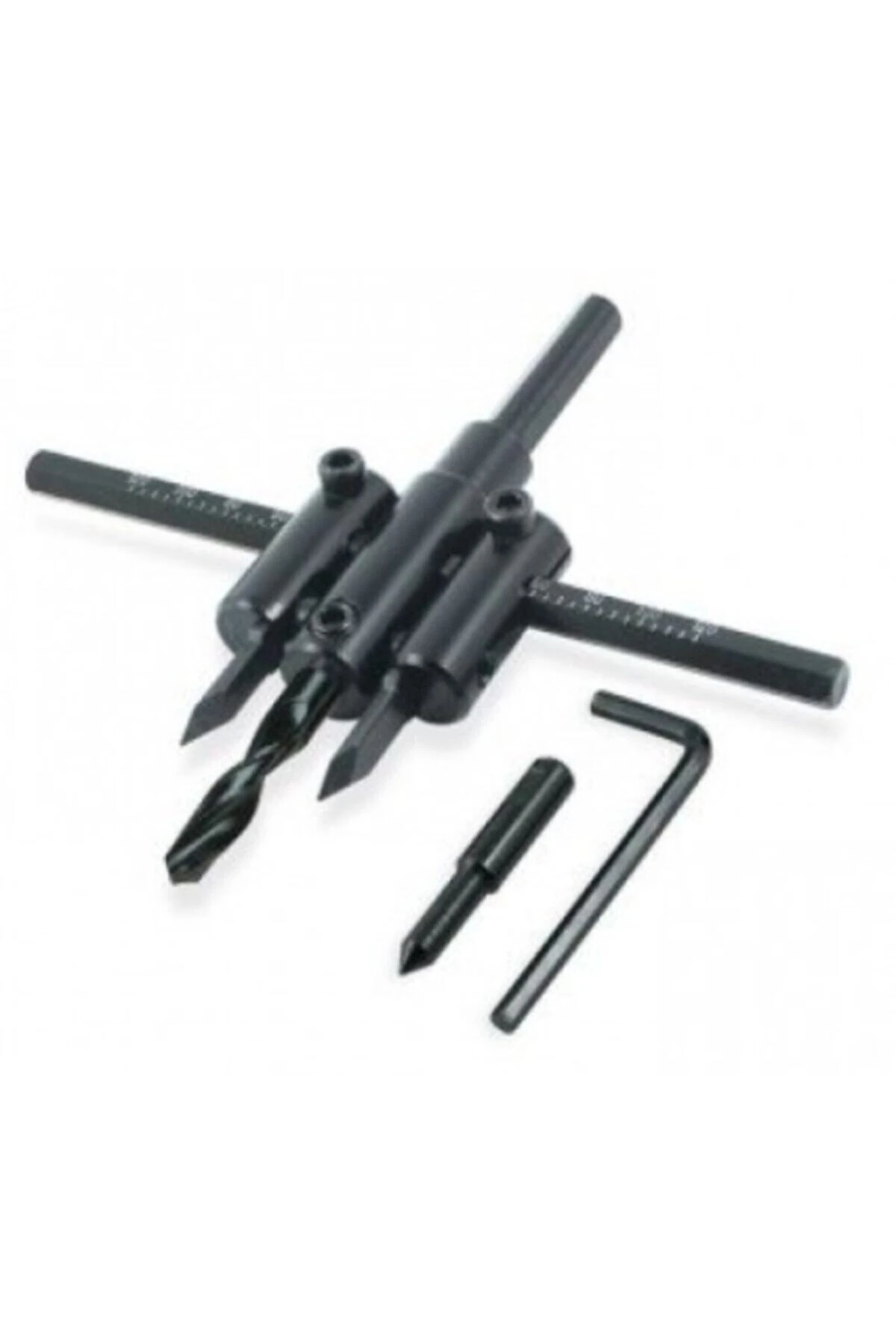 Ayarlı Delme Panç Seti 40 - 200 Mm Matkap Ucu Sunta Ahşap Alçıpan Kartonpiyer Ayarlı Delme