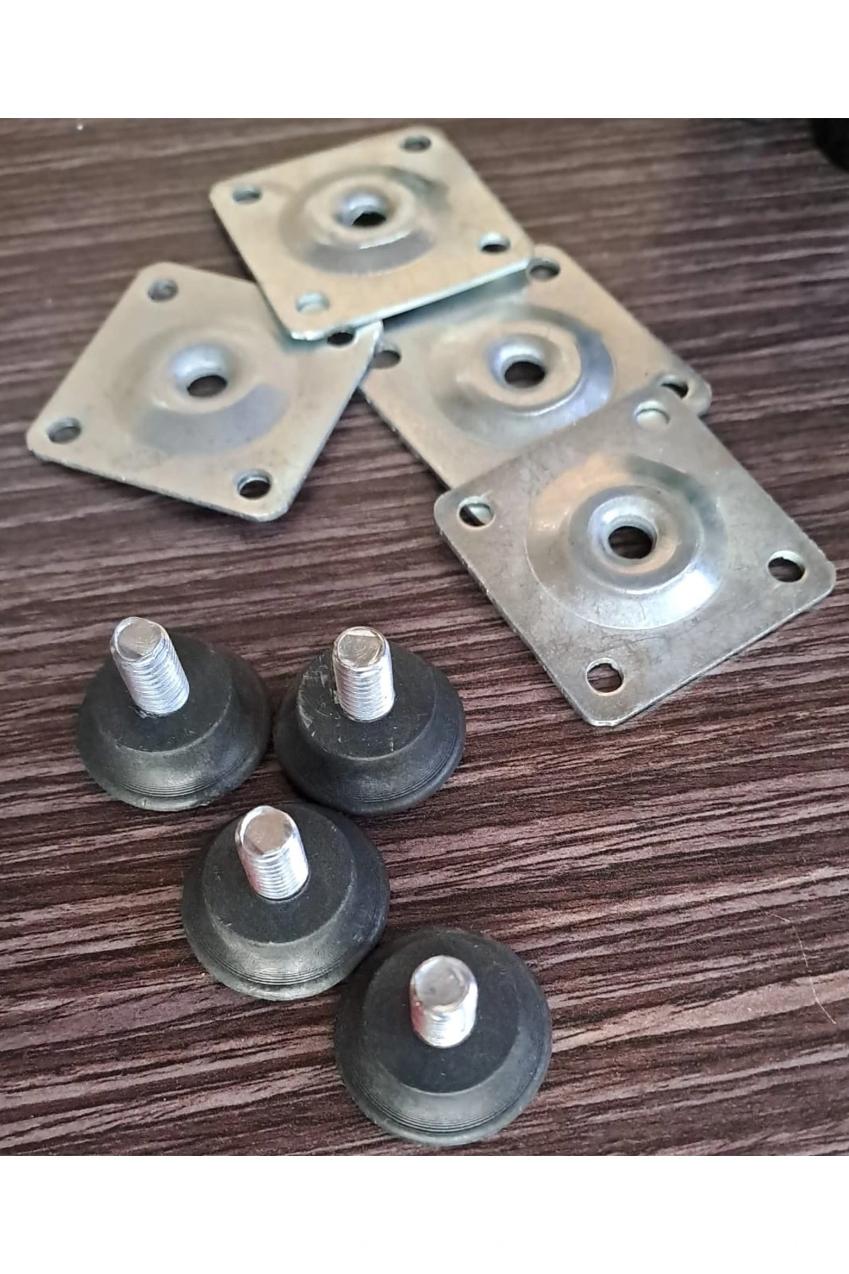 Mobilya için ayarlı ayak montaj braketi ve papuç seti 4 lü set Dolap Şifonyer ayarlanabilir Ayağı