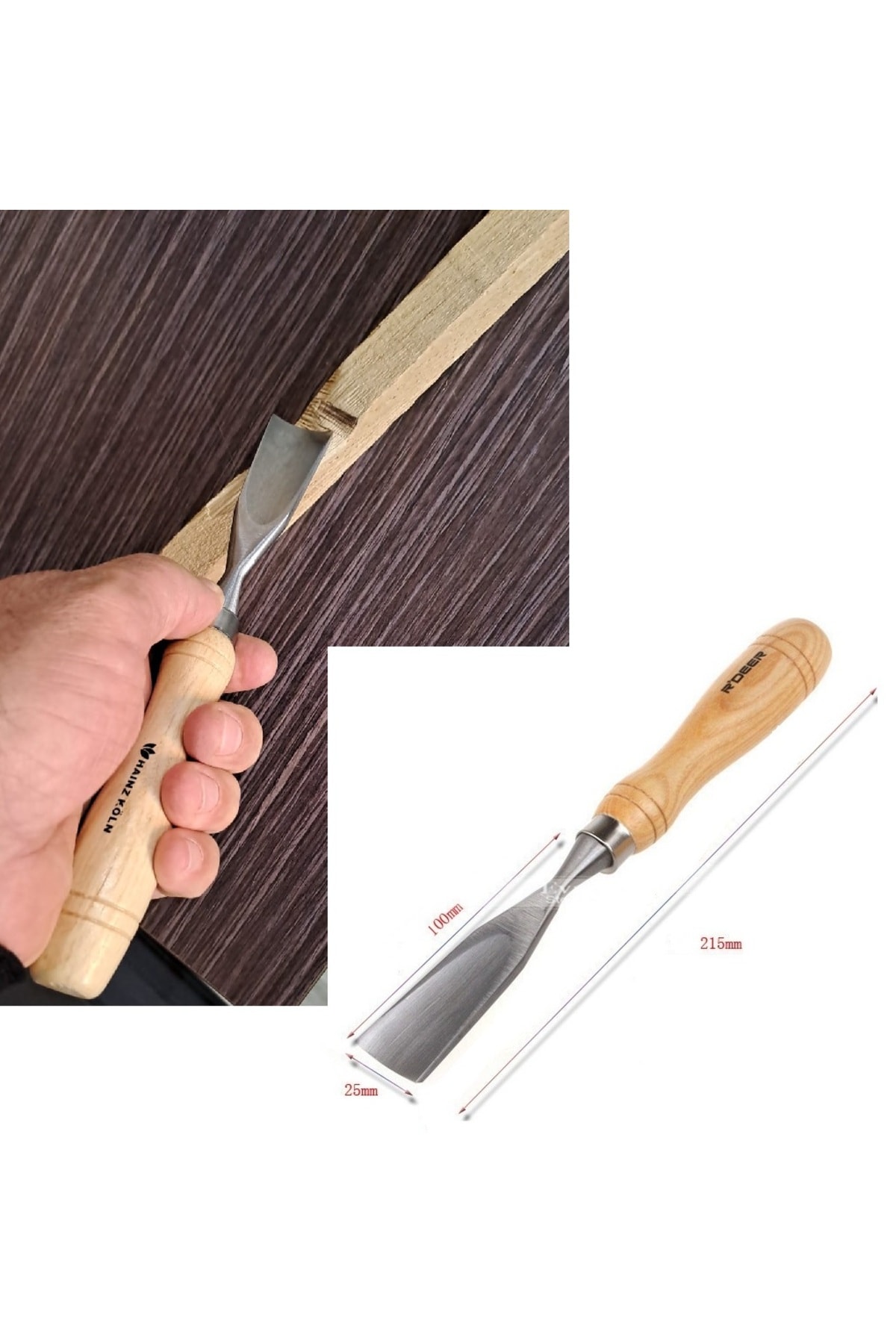 Ahşap Oyma konik ıskarpela Bıçak Kaşık Kuksa Oval Oyma Yontma Bıçağı 25mm