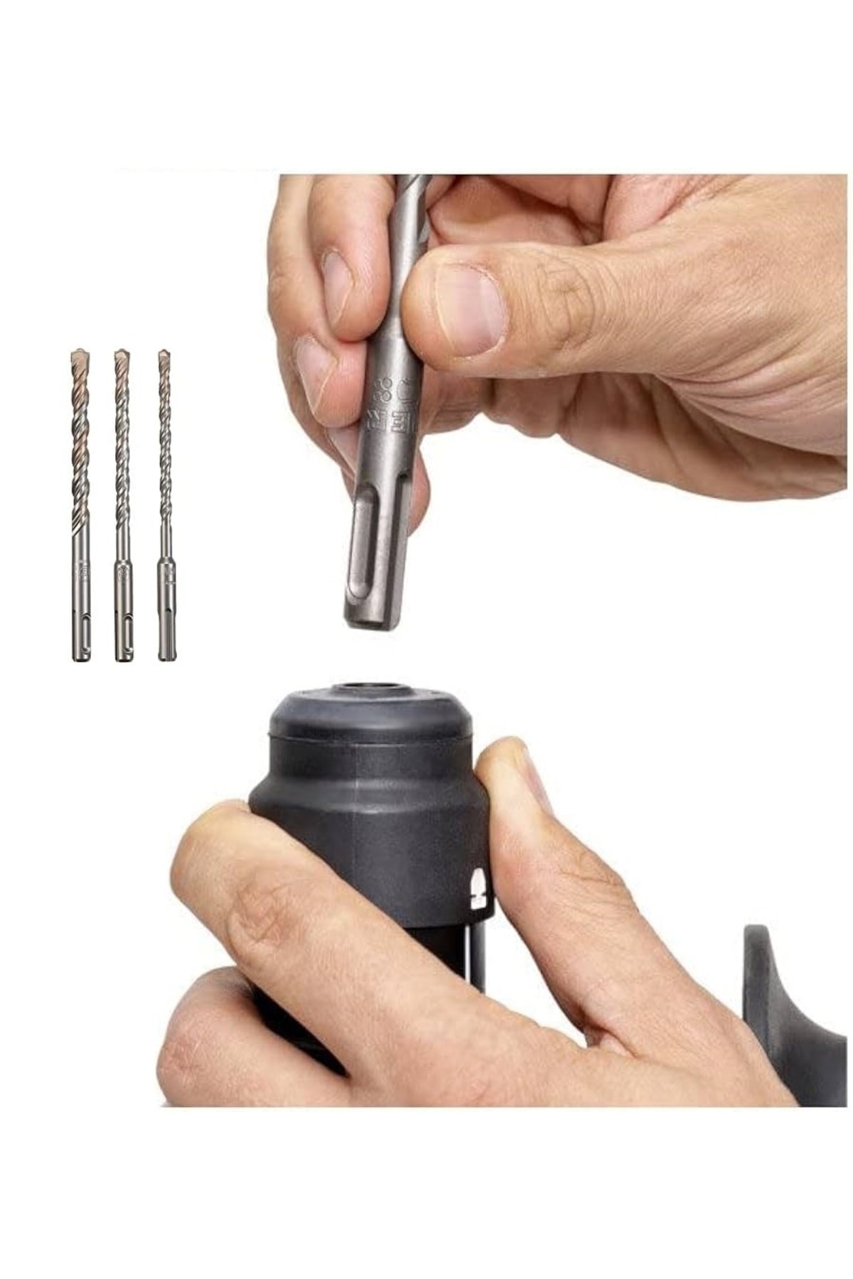 Kırıcı delici hilti için sds plus elmas uçlu matkap ucu seti 3 parça 6mm-7mm-8mm