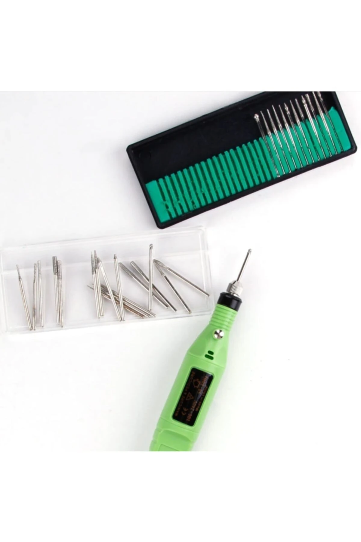 42 Parça Protez Tırnak Kuru Manikür Freze Ucu Seti Temizleme Parlatma Manikür Pedikür Uç Seti Keçeli