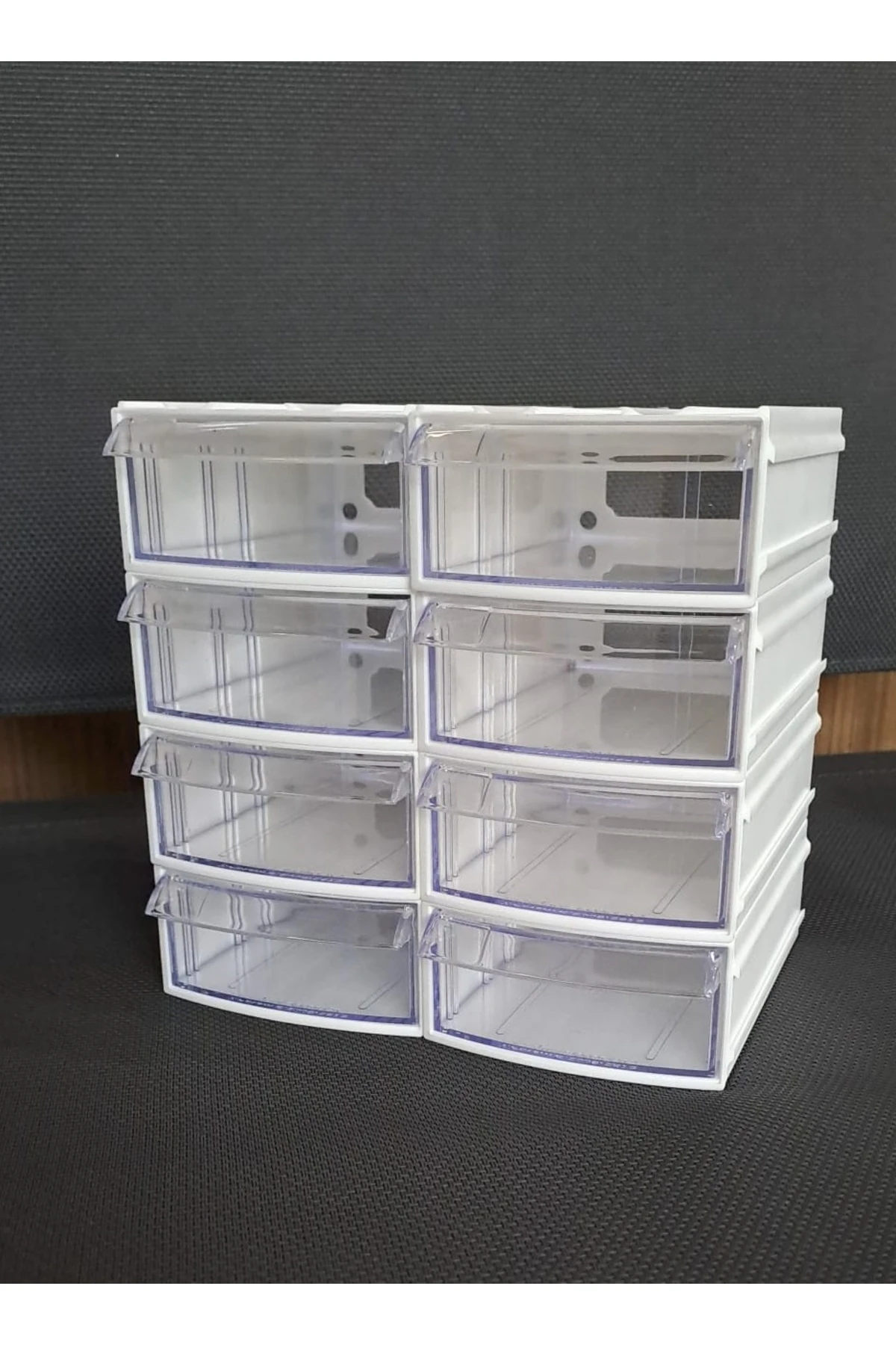 Çekmeceli Makyaj Organizeri Düzenleyici 8li l Gravür Boncuk Mücevher Saklama Kutusu düzenleyici