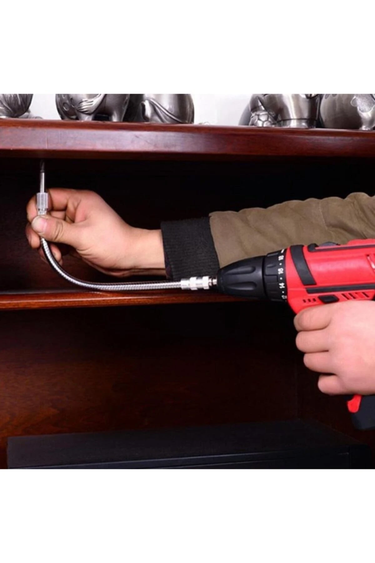 Köşe Delme Vidalama Adaptörü Metal Kör Nokta Vidalama Uzatma Hortumu Altıgen 1/4 Hex Bits Şaftlı