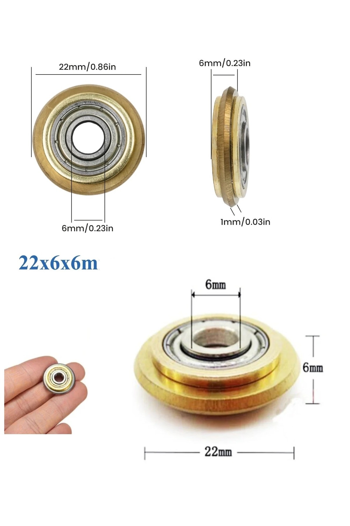 Fayans Kesme Makinesi için Karbon Elmas Tekerlek Kesici Disk Yedek Tekelek 22mm