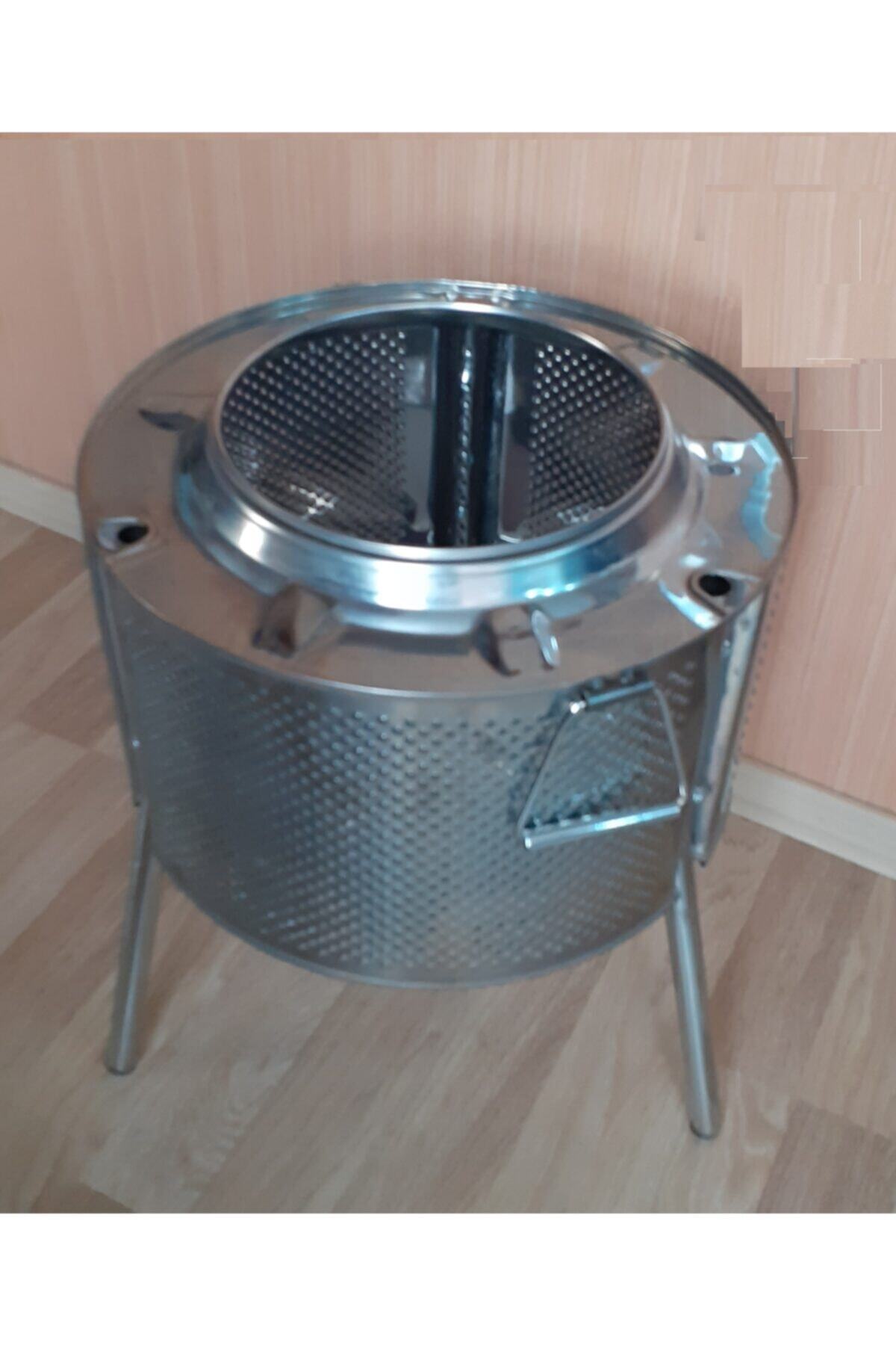 Sokak Mangalı Dış Mekan Bahçe Sobası Krom Kazan Sobası Bahçe Barbekü Ayaklı Soba