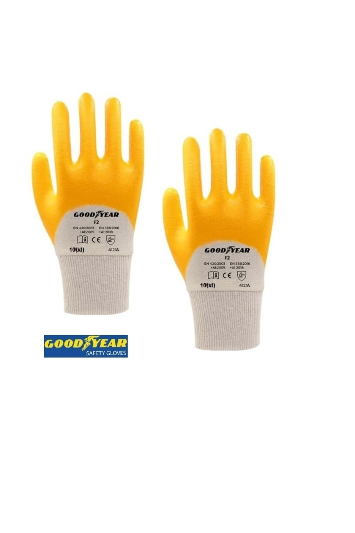 Goodyear F2 Nitril Full Kaplama Eldiven Kalın Nitrit kaplama Sızdırmaz 12 çift Xl