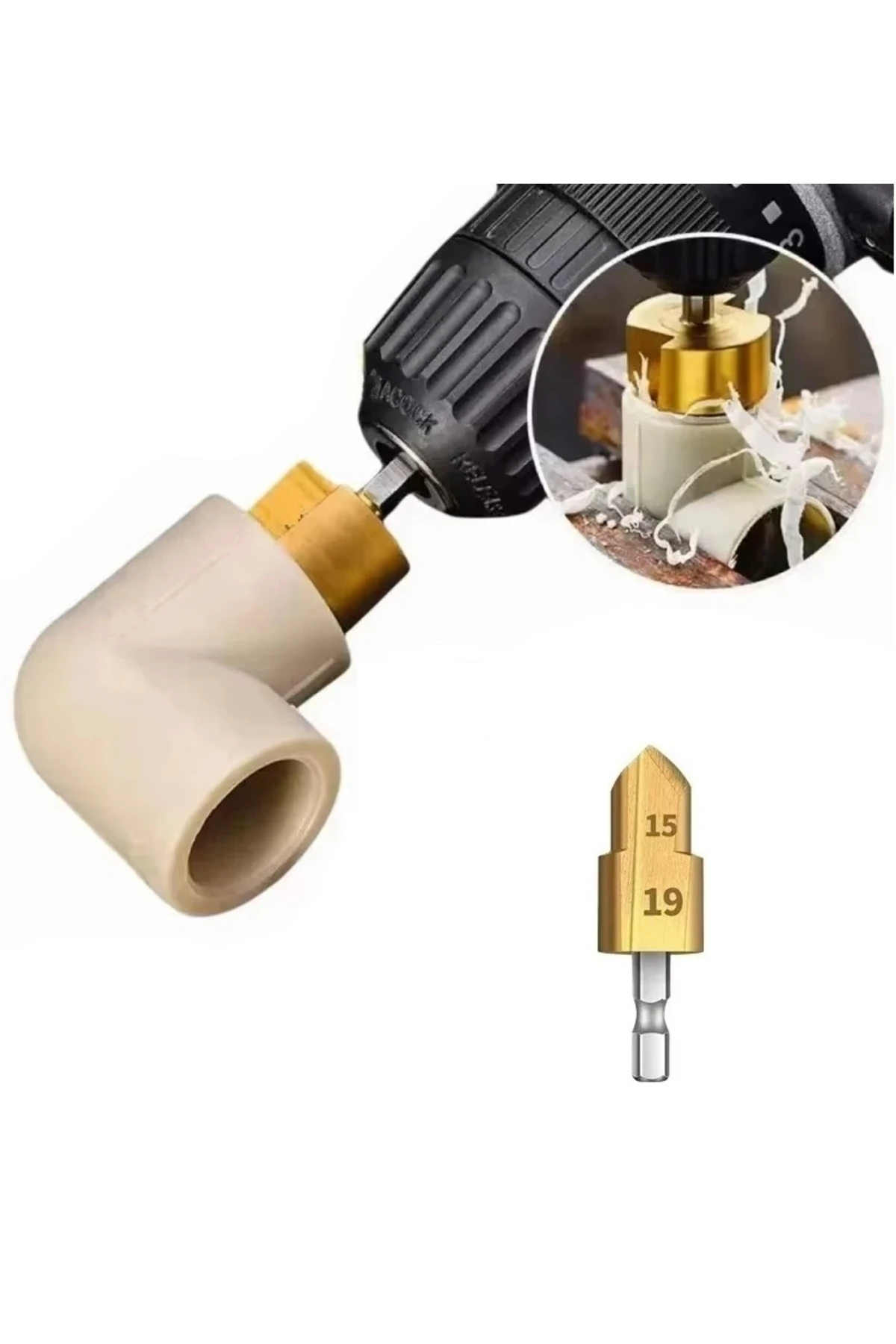 Pvc Boru Havşası 1/2 Pprc Boru Onarımı Için Rayba Matkap Uc Kutulu Boru Tamir Delme Genişletme Tıraş