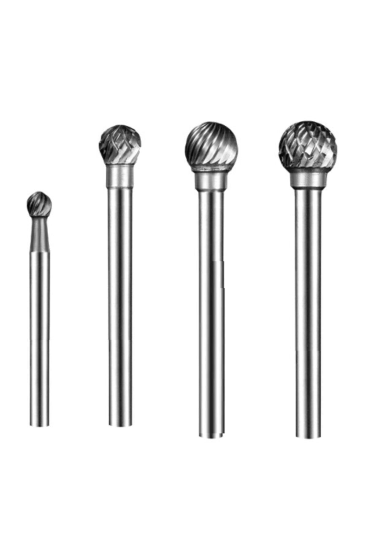 Kalıpçı Taşlama Cnc Karbür Freze Uç Seti Yoğun Çelik Tungsten Yuvarlak Kafa Carbide Uç Seti 4 Parça