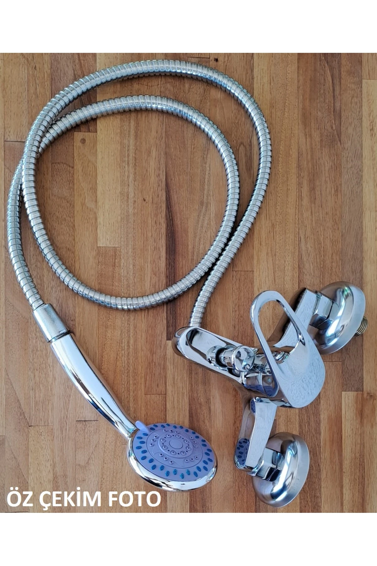 Banyo Duş bataryası sıcak soğuk mix Banyo çeşmesi ve Spiral Hortum ve başlık seti prinç