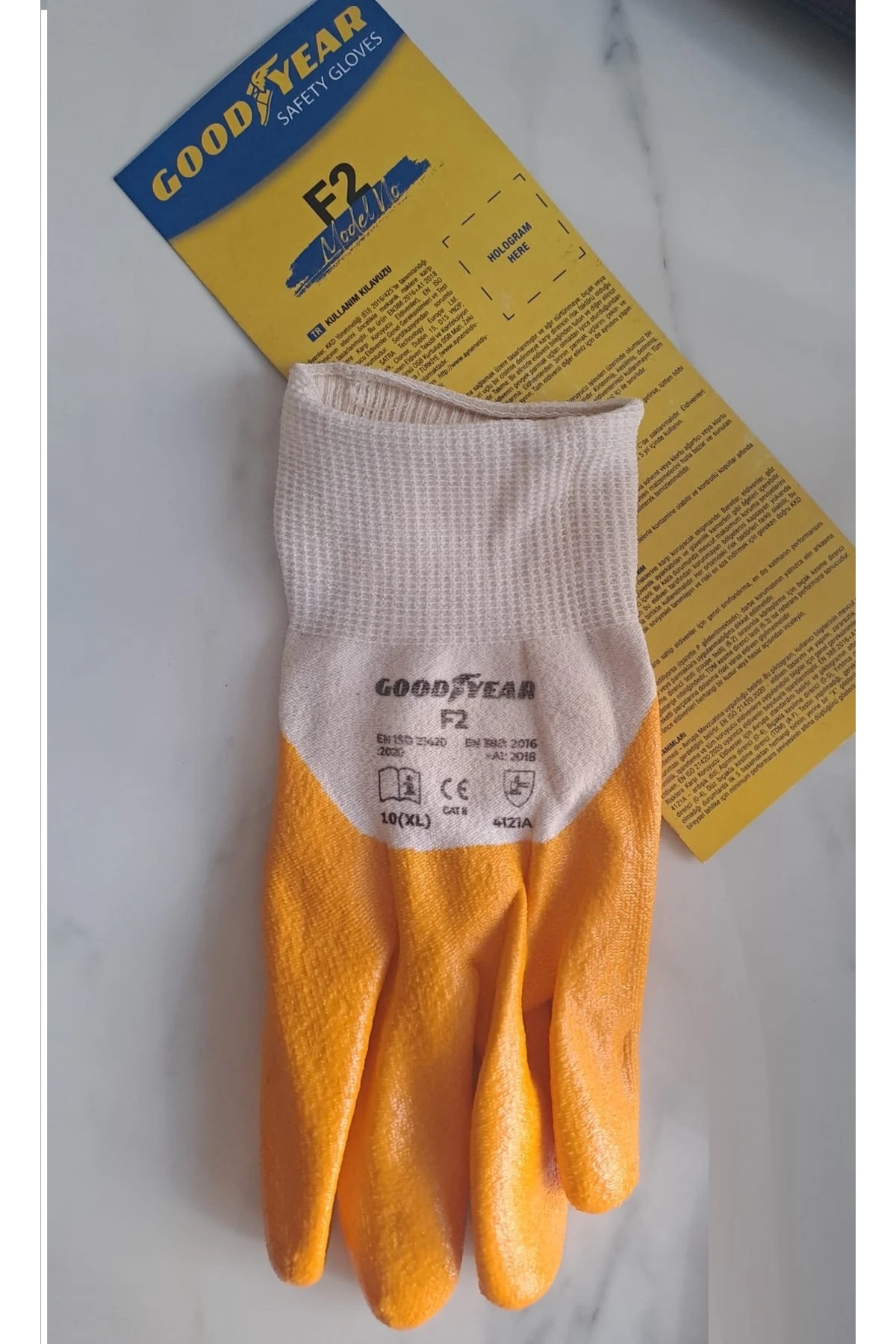 Goodyear F2 Nitril Full Kaplama Eldiven Kalın Nitrit kaplama Sızdırmaz 12 çift Xl