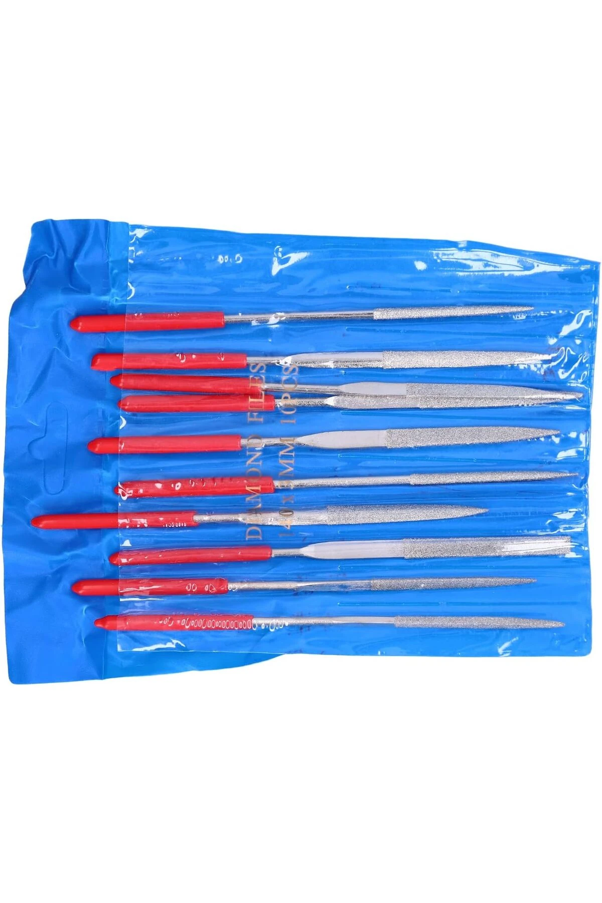 Hassas Elmaslı Eğe Seti 10 Parçalı Kuyumcu eğeleme seti 3x140mm cam saat takı işleri için ideal