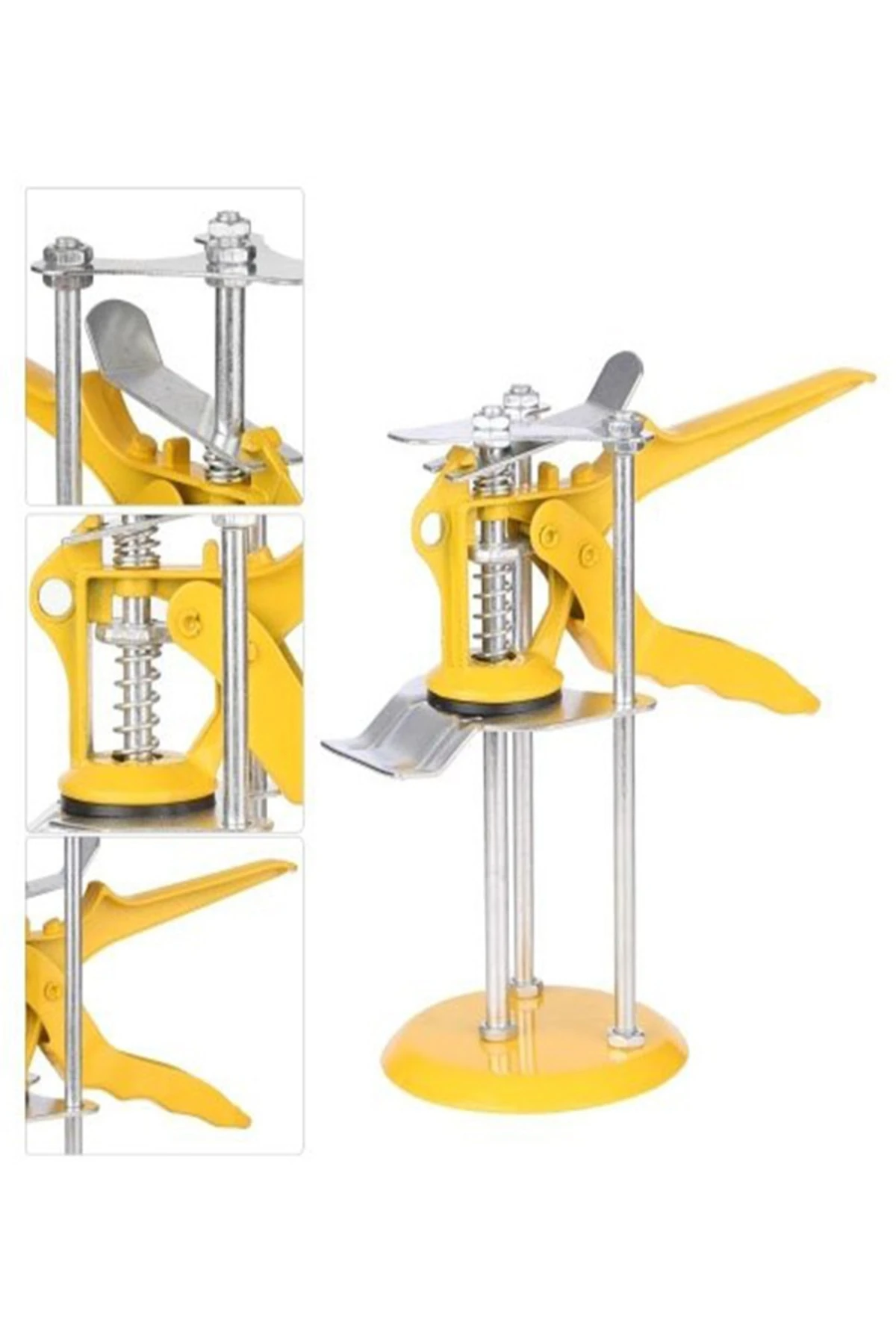 Seramik Seviye Belirleme Kaldıraç Aparatı Metal Gövde 3 Kızaklı