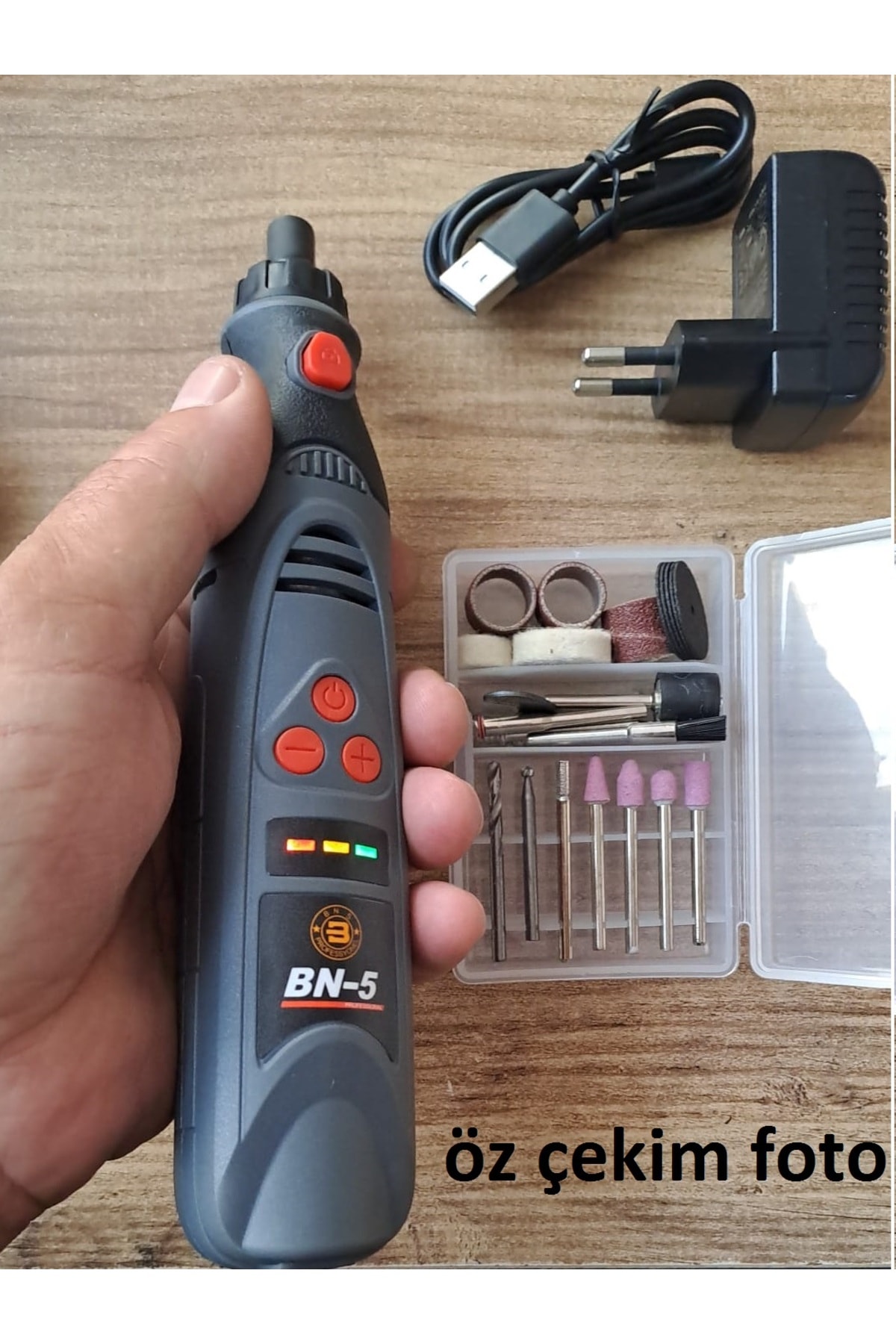 şarjlı avuç içi mini gravür makinesi 3.6v 23 parça oyma kesme zımparalama delme uç seti