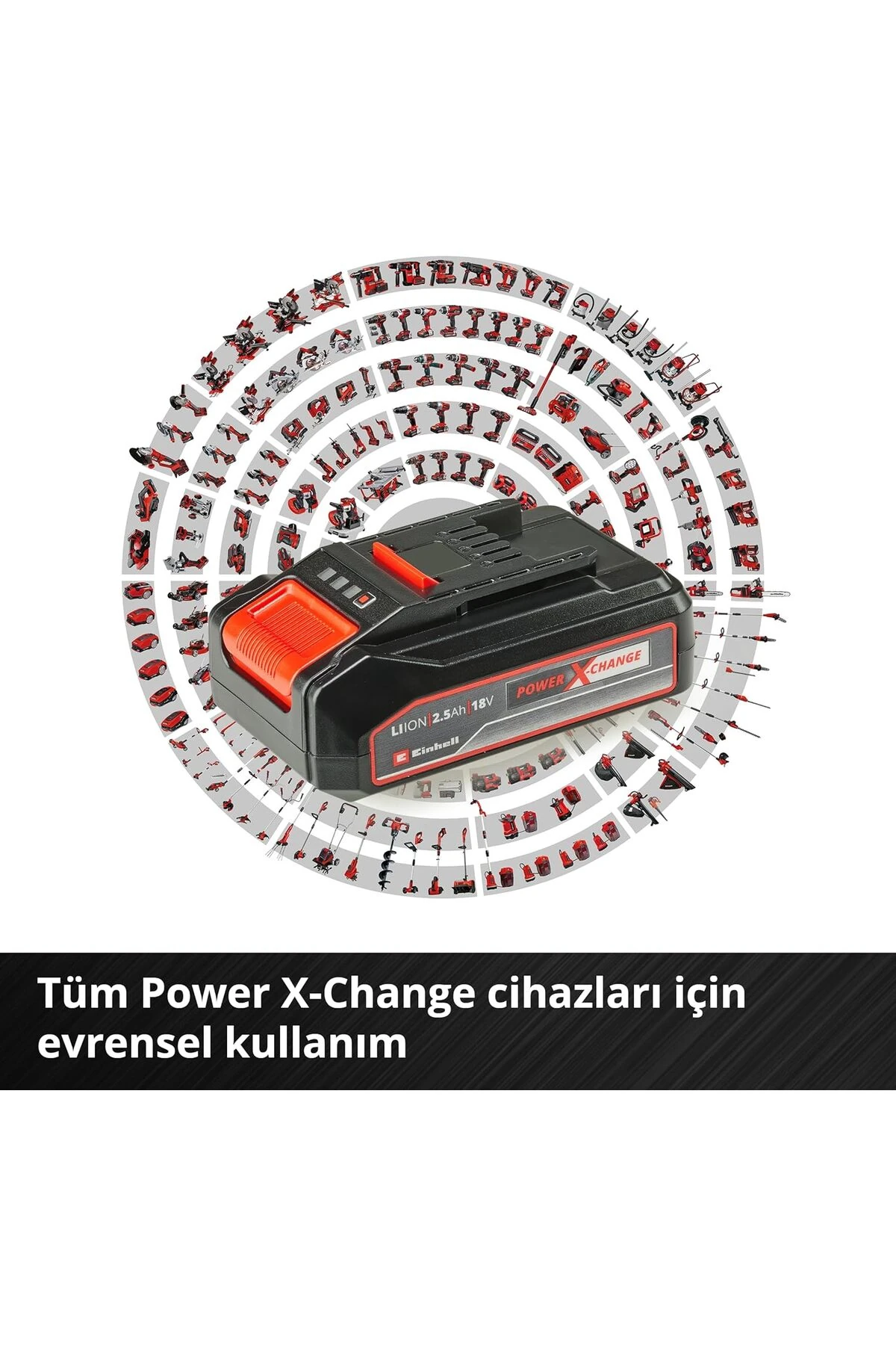 Einhell Şarjlı Matkap Için Yedek Batarya 18v Volt Şarjlı Makine Aküsü 5 pil grubu 2,5 Amper