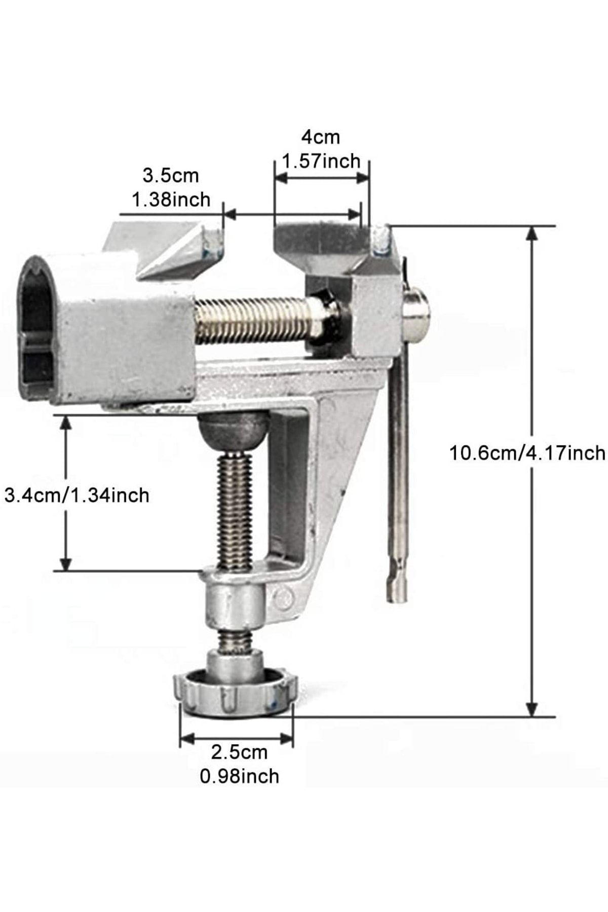 Mini 40mm Masa Tezgah Mengenesi Alüminyum Alaşımlı Tezgah Kelepçesi