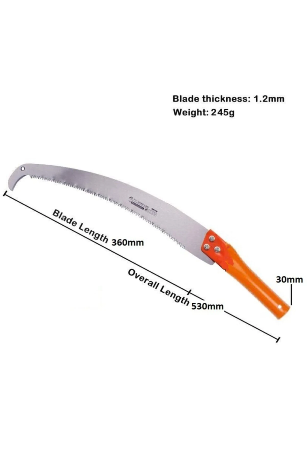 Tepe Dal Budama Testeresi Sırık Sap Takılabilir Kıvrık Testere Laser Bıçaklı Bahçe Taflan Diken Çalı