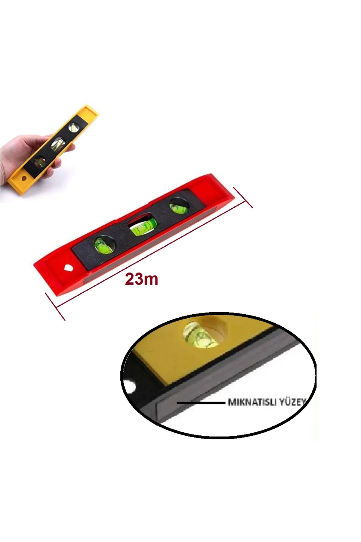 Mıknatıslı Mini Su Terazisi 23 Cm