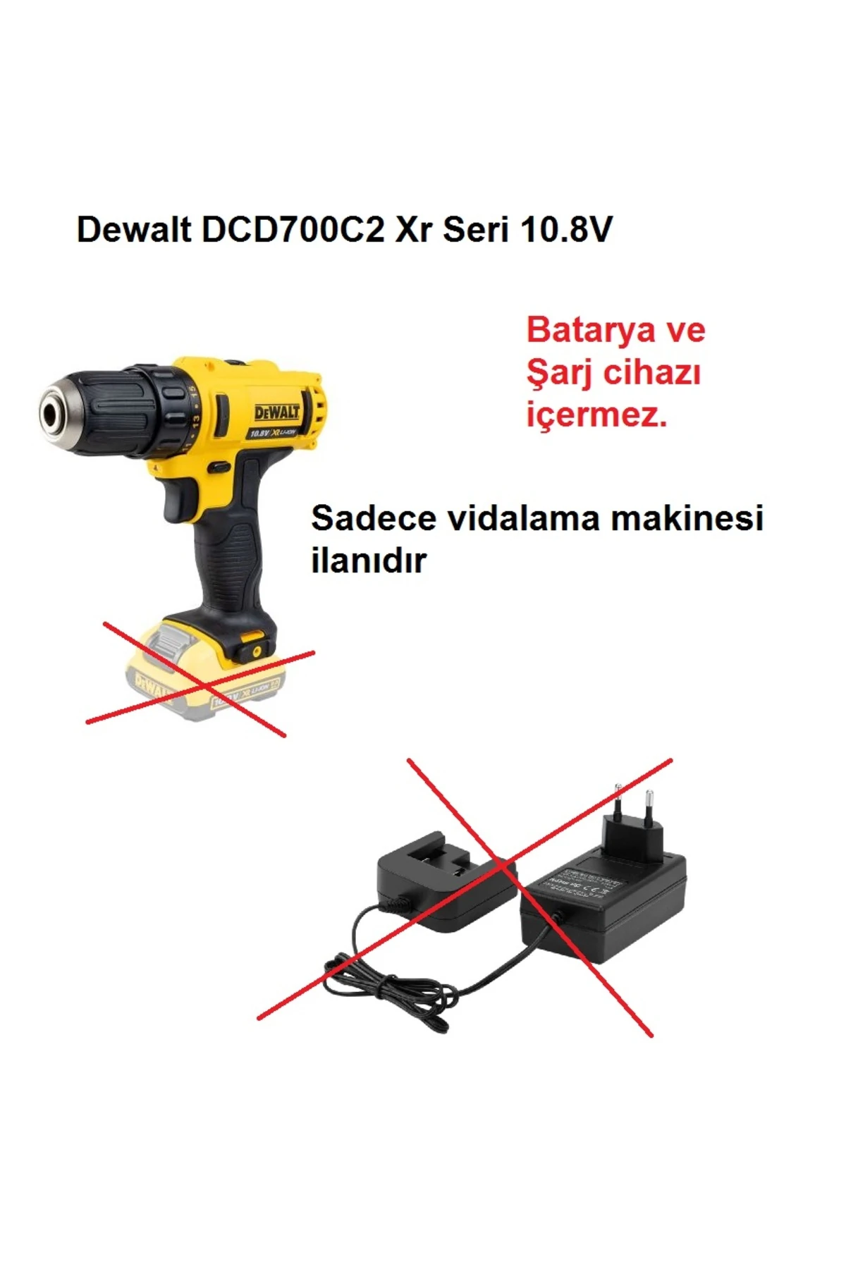 DCD700C2 Xr Seri 10.8V Şarjlı Matkap (Aküsüz) Dewalt Body Only