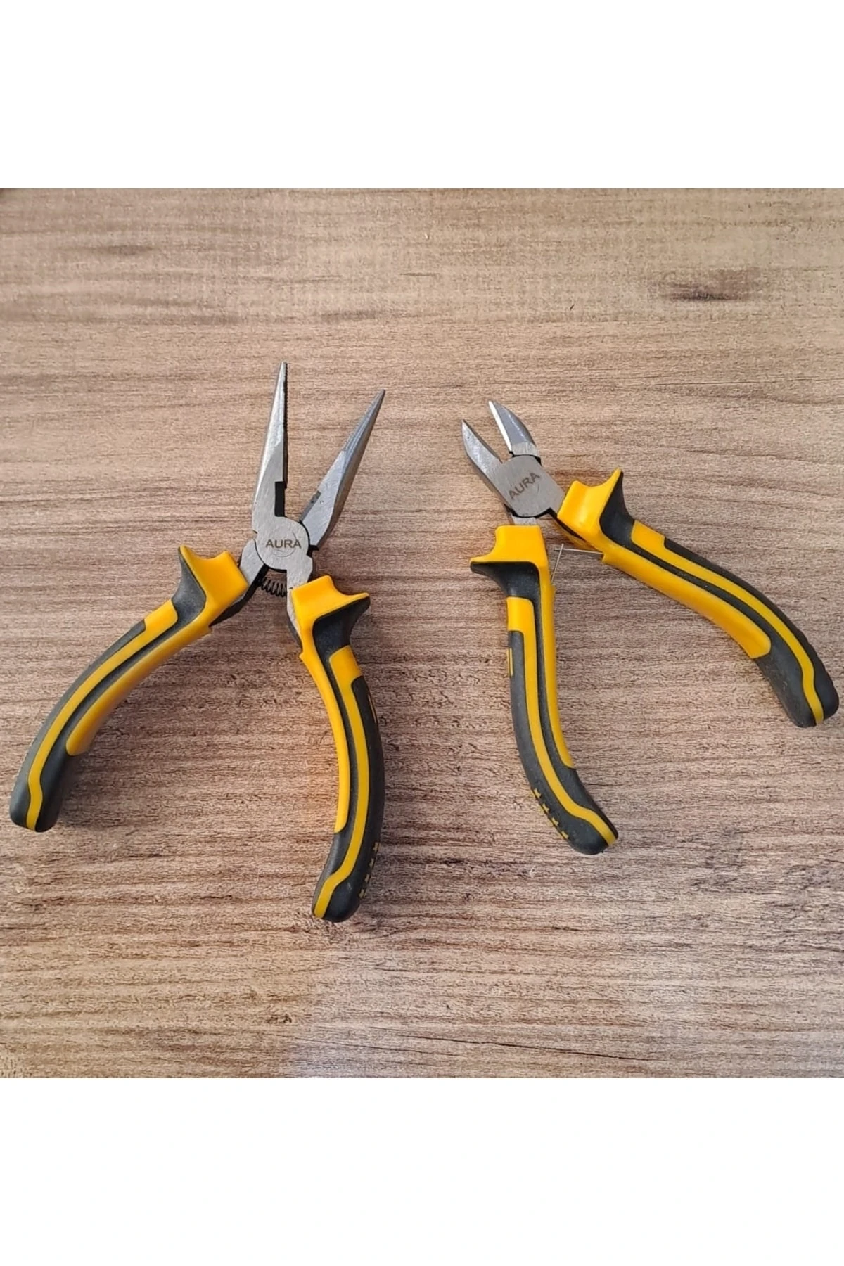 Diagonal Yaylı Çelik Mini Gargaburun Pense Yan Keski 2 Parça Elektronikçi Seti