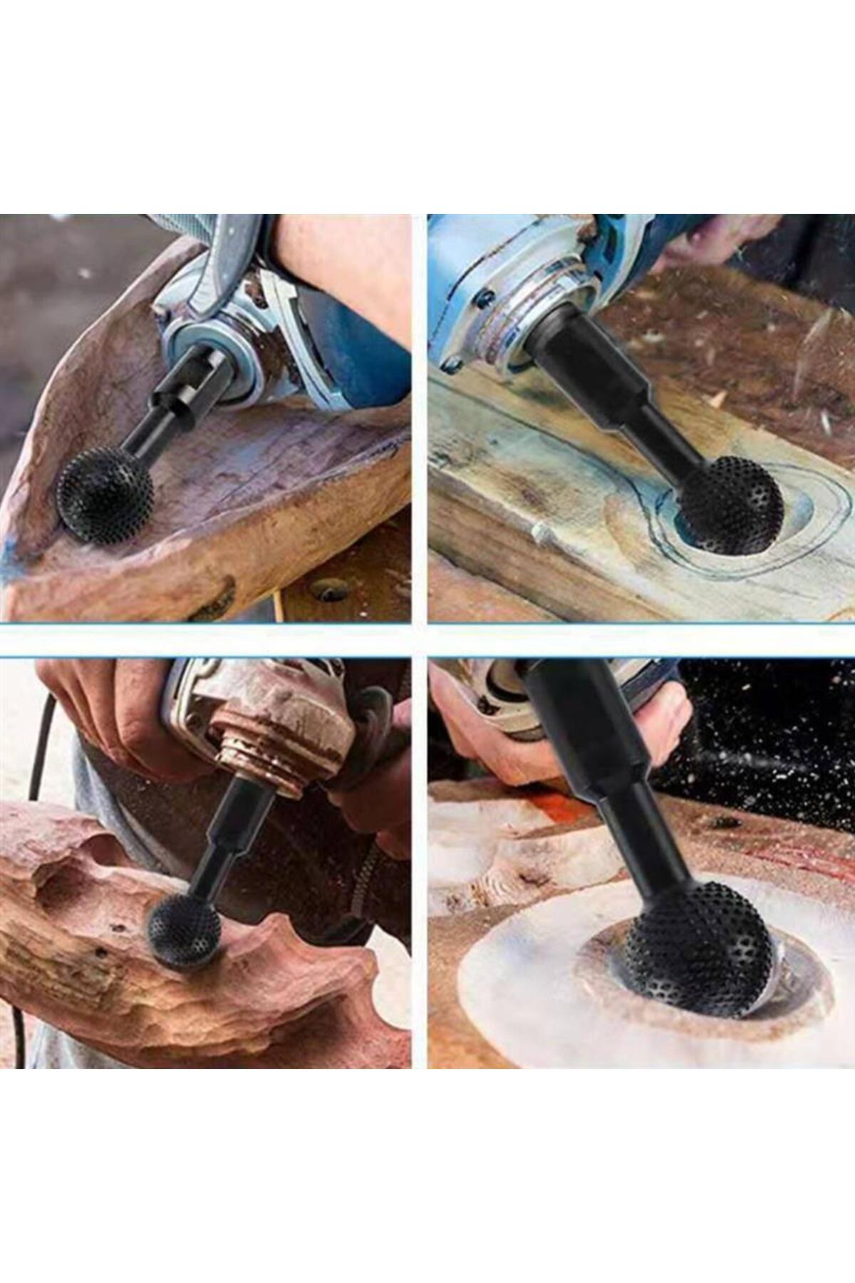 Kuksa Bardak Ahşap kase Kaşık Oyma ağaç İşleme alet seti Avuç taşlama uyumlu Disk Küre törpü