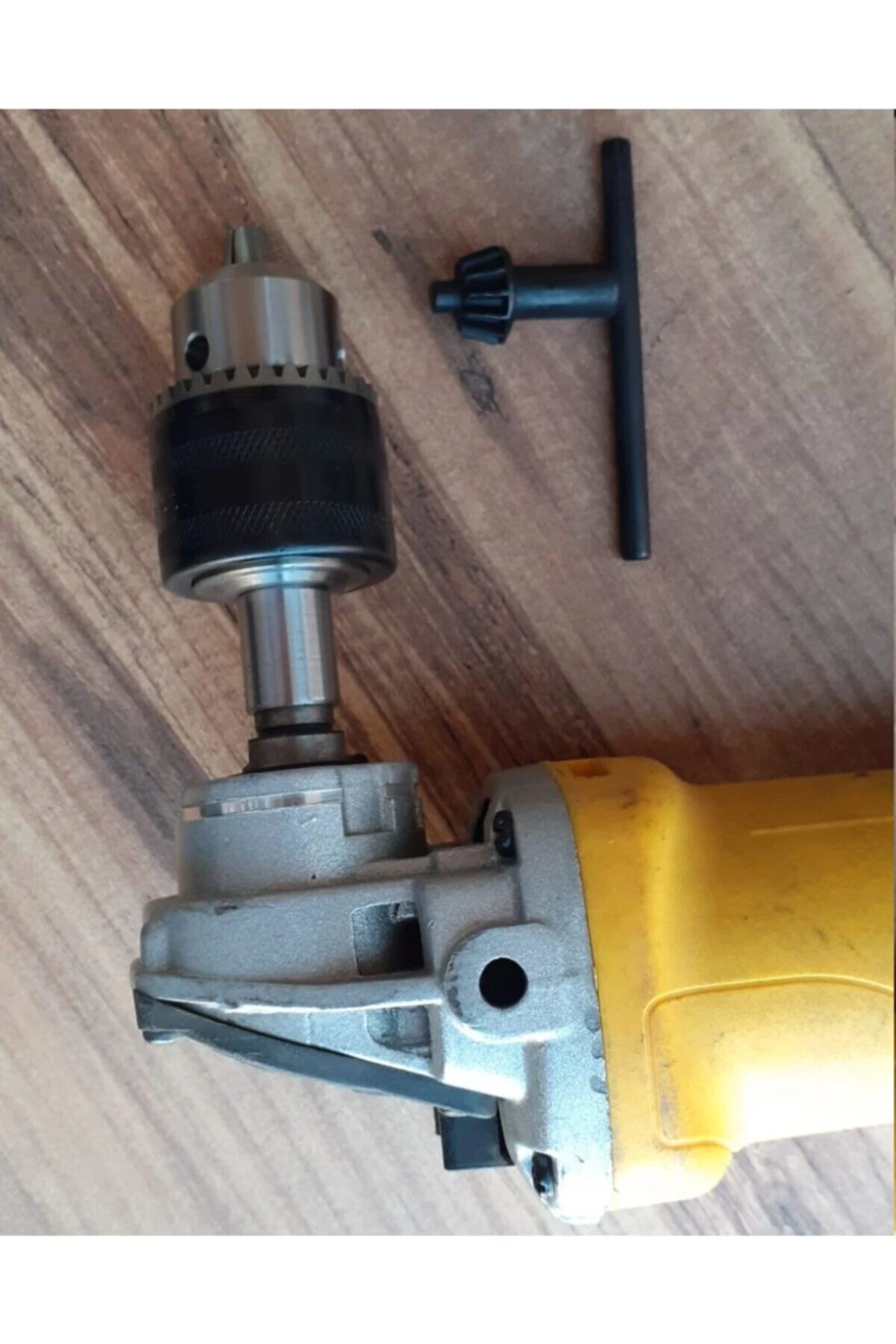 Avuç Taşlama Spiral Makinesini Mandrenli Matkaba Dönüştüren Adaptörlü Çelik Mandren Anahtarlı