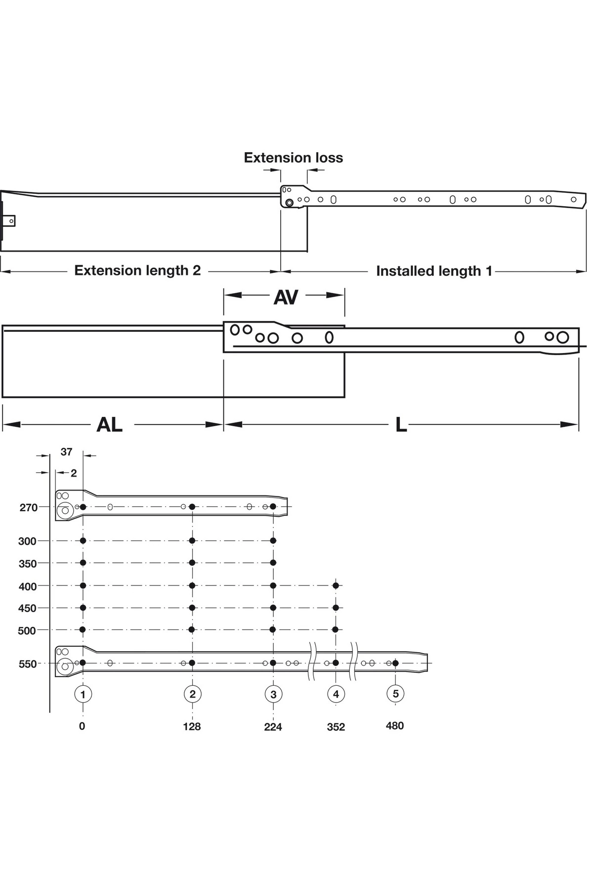 YANAKLI ÇEKMECE RAYI Metal Kenarlı Mutfak çekmece