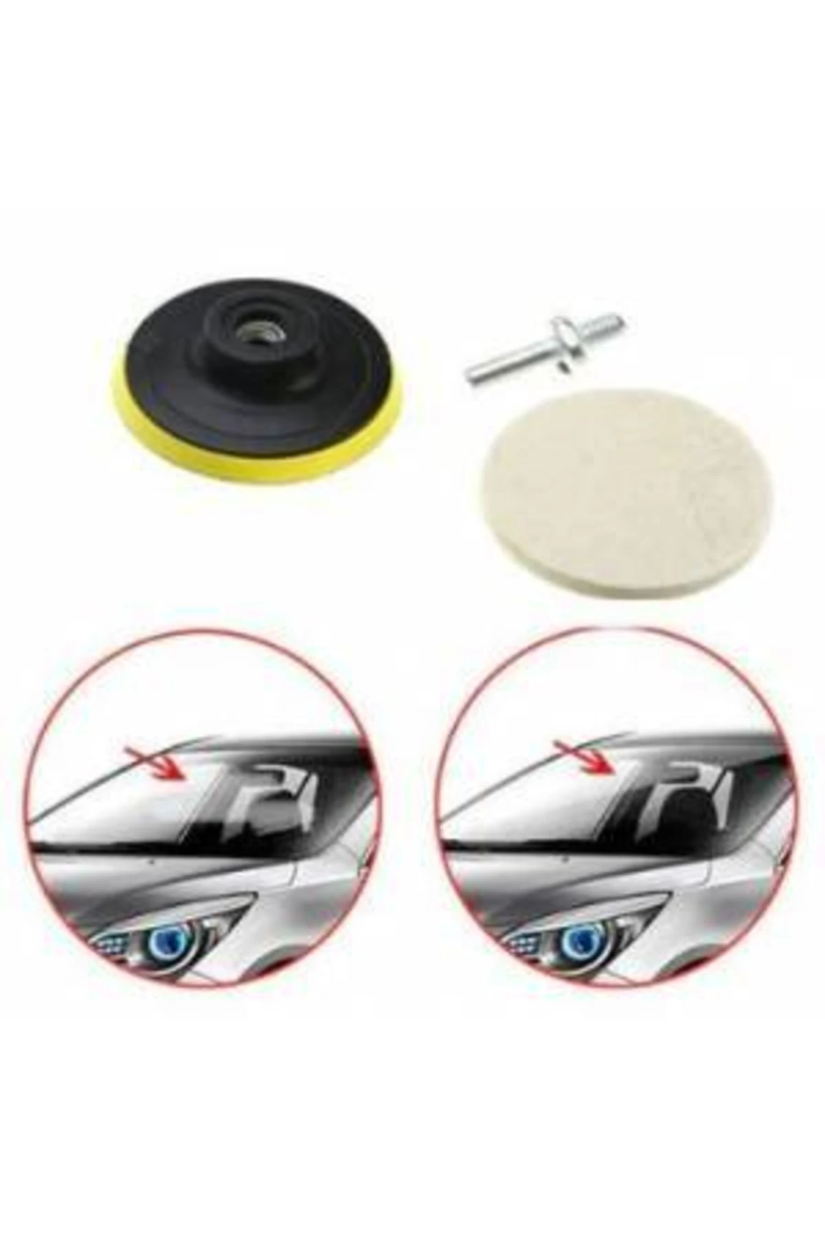 Boya Cam Far Cizik Giderme Yün Keçe Diski Cırt Taban Matkap