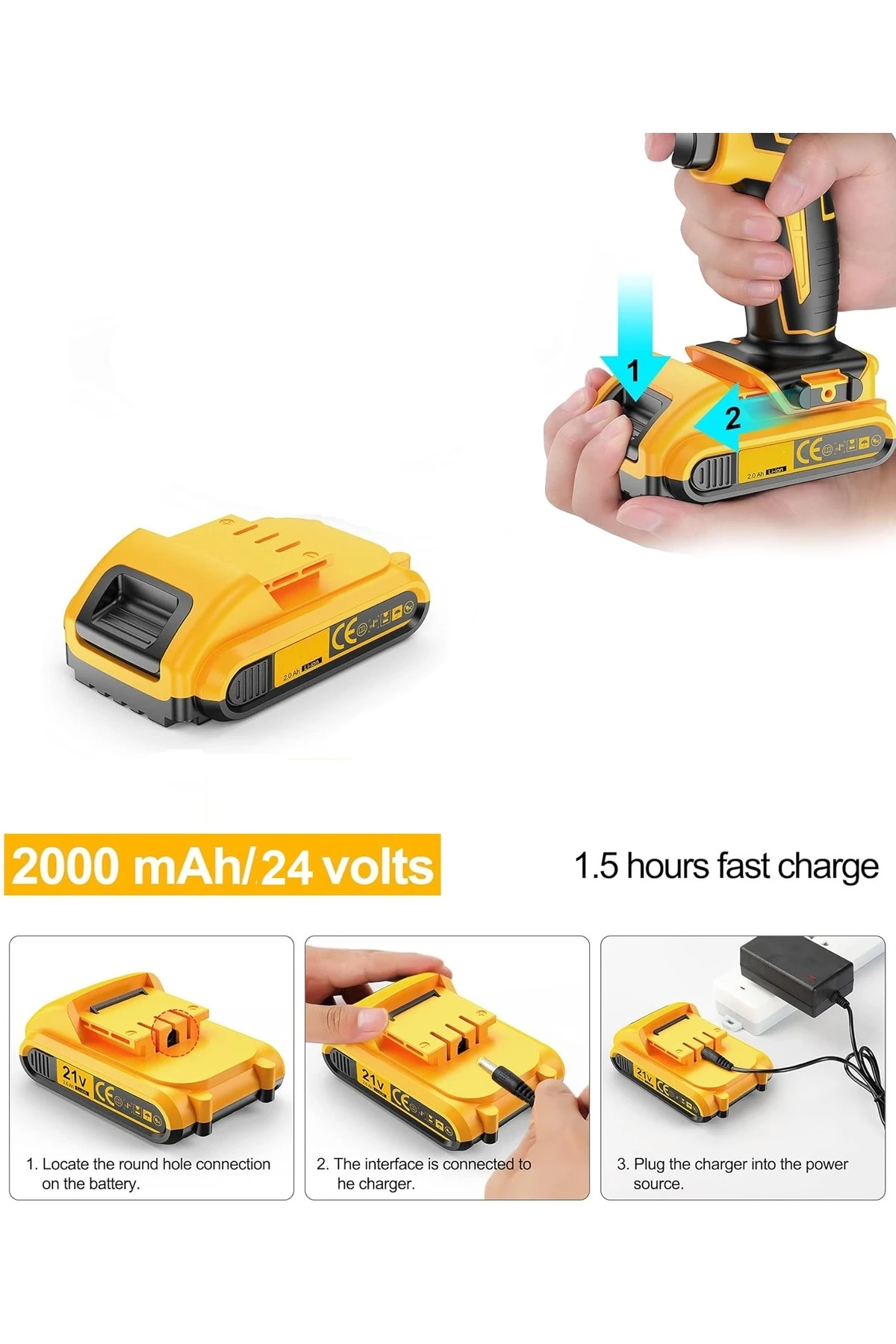 Şarjlı Matkap Için Yedek Batarya 12v 2000mah Li-ion Pcbli Şarjlı Matkap Için Pil Grubu Universal