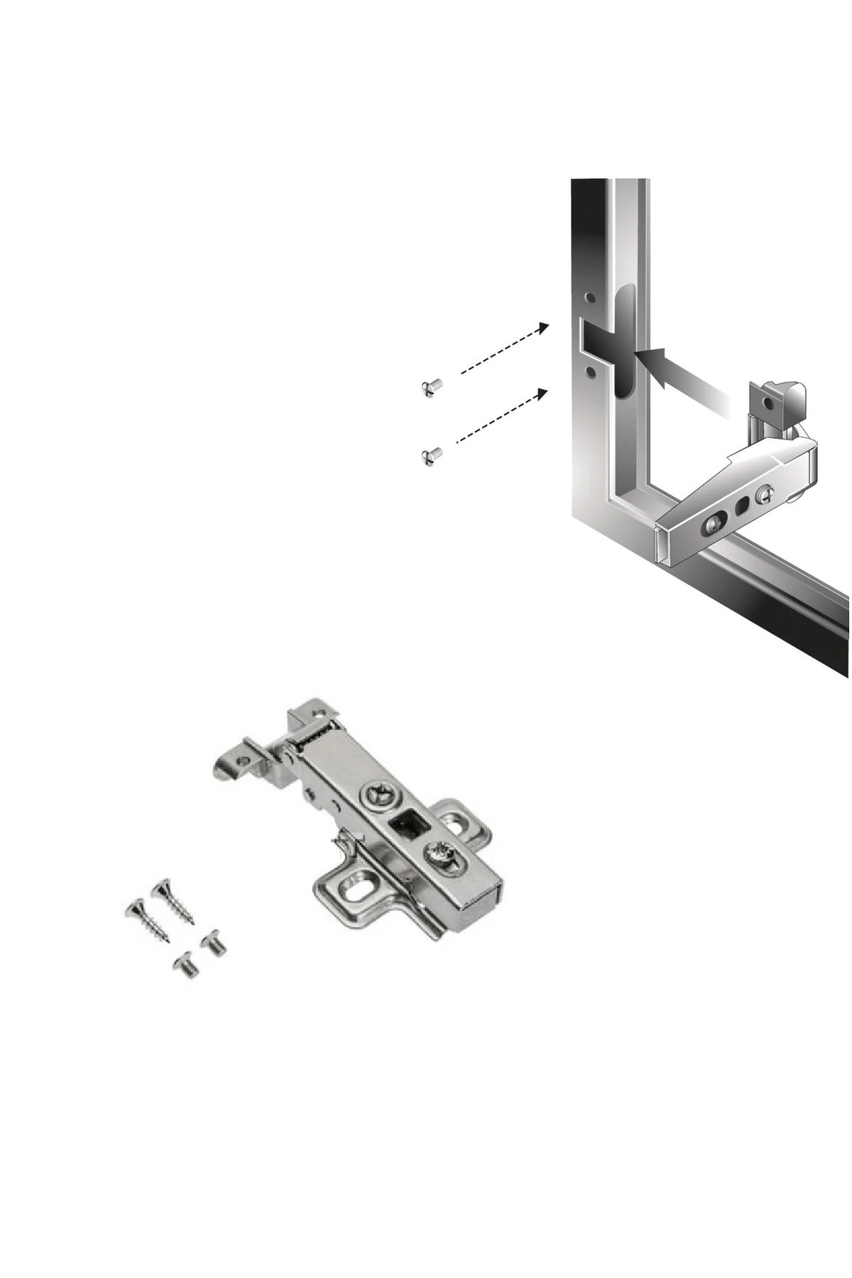Menteşe Alüminyum Kapak Menteşesi Metal Profil Çerçeve Menteşesi 2 Adet Deve Boynu