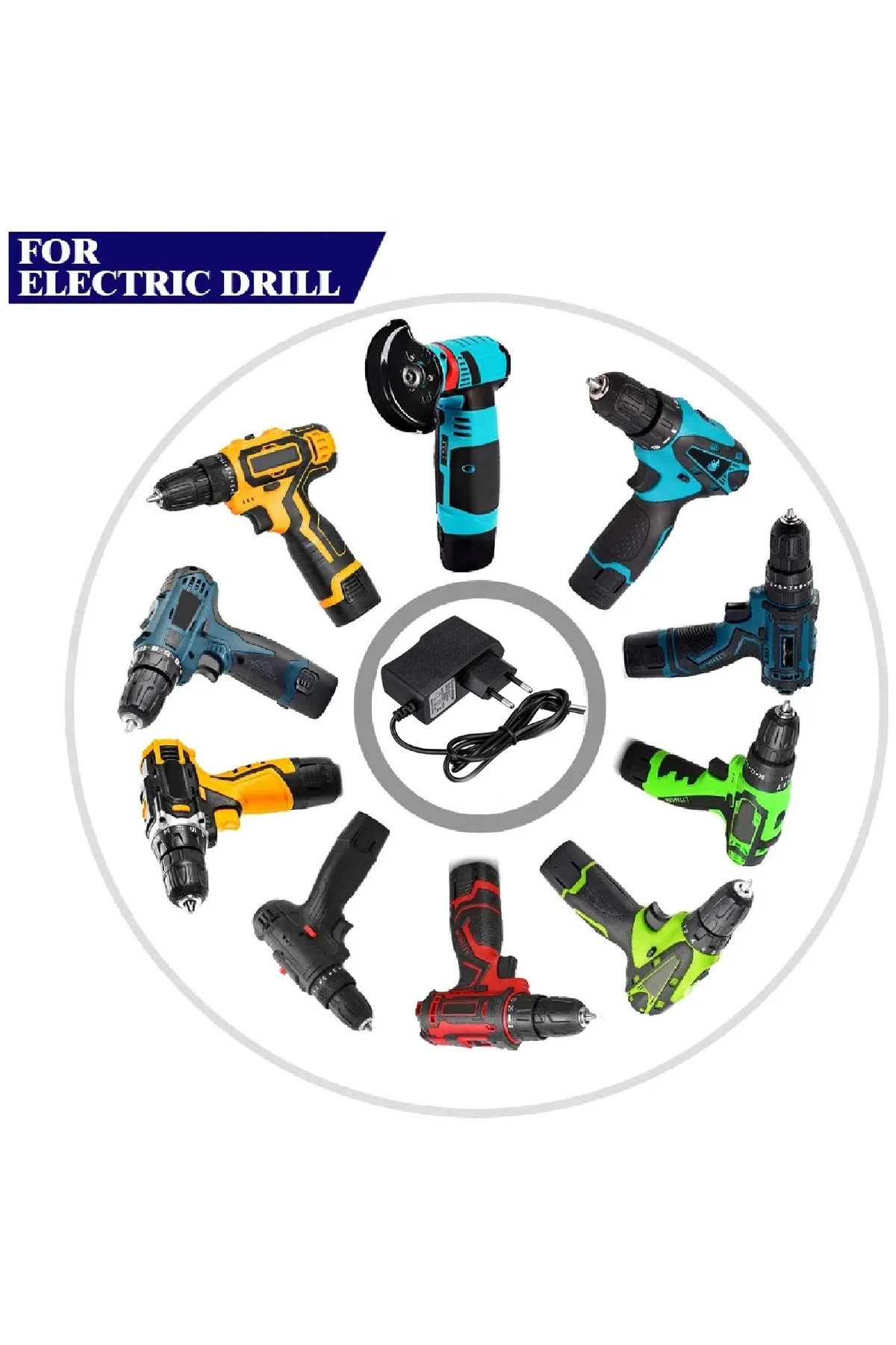 Şarjlı Matkap Için Şarj Adaptörü 12 Volt Li-on Pil Şarjlı Yedek pil Üniversal Batarya şarjı 18650