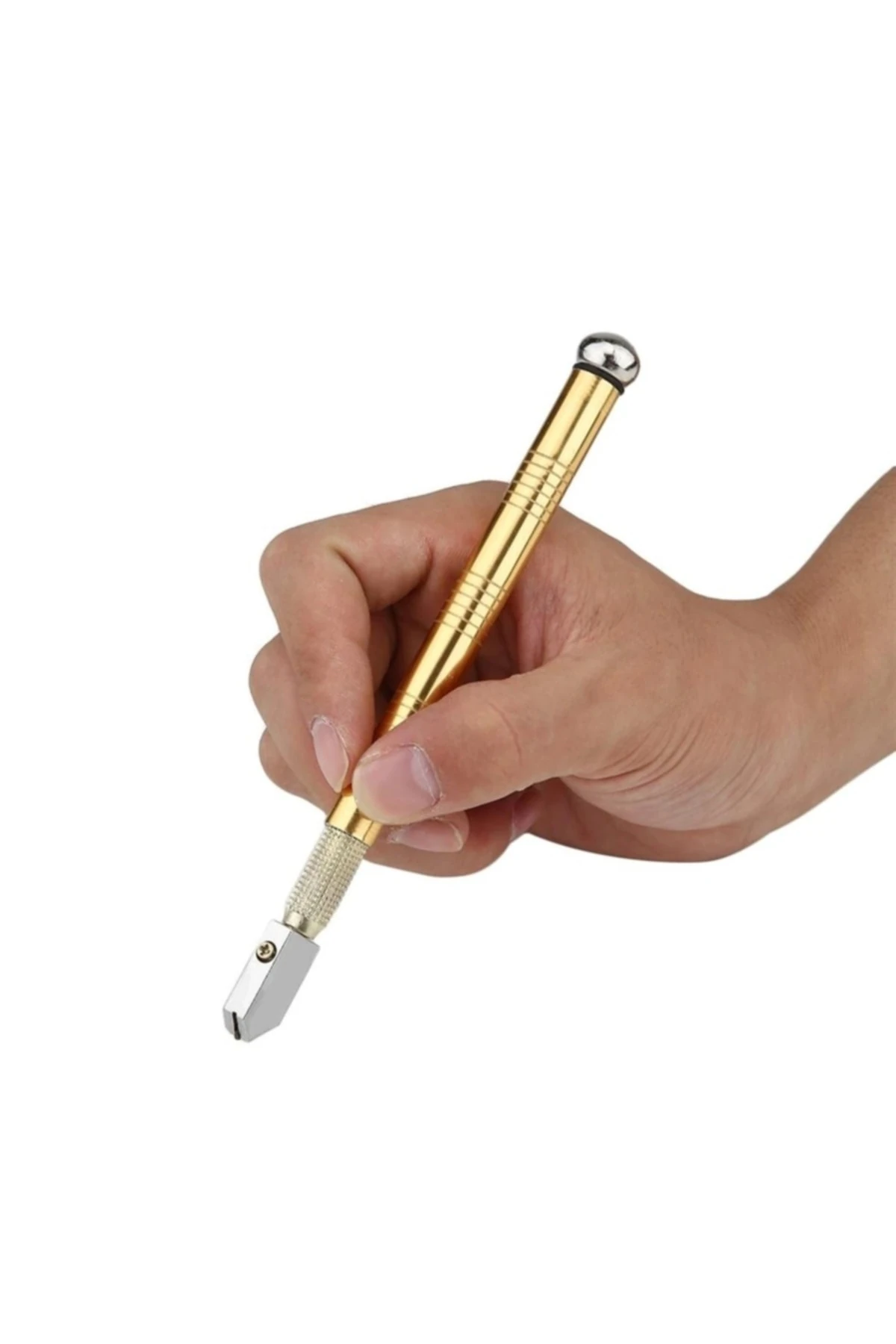 Elmas Kalem Cam Kesici Fayans Kesici Kendinden Yağlama Yağı Besleme Uçlu Cam Kesici Metal Saplı