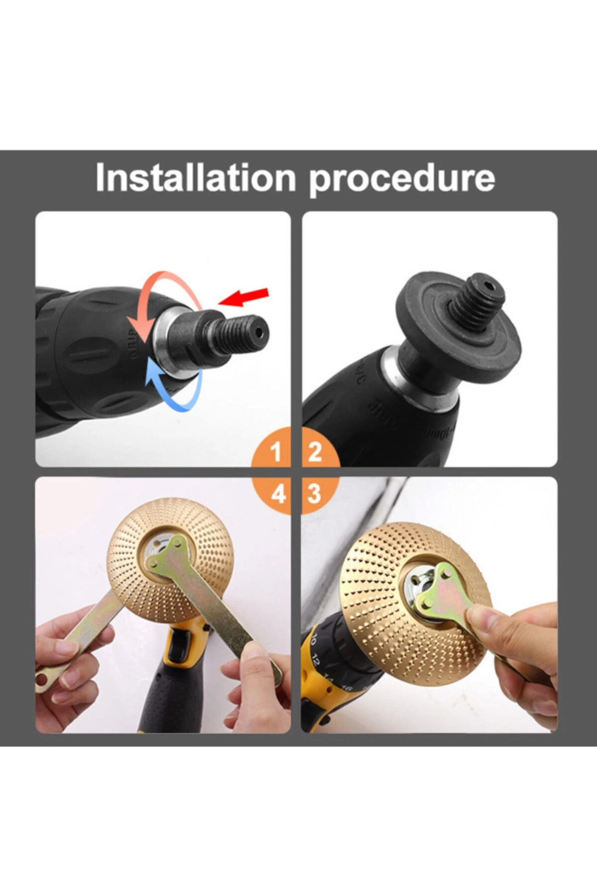 Matkap Disk Bağlama Aparatı Disk Montaj Matkap Adaptörü Matkap Vidası Daire Testere İçin