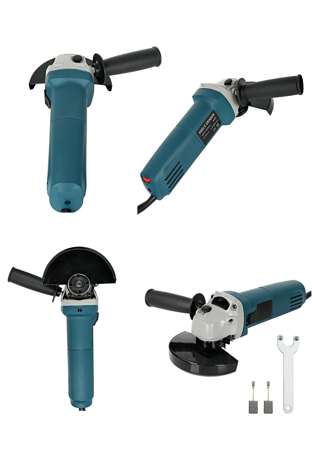 900w avuç taşlama makinesi 100/115mm spral taşlma slikon kordonlu sökme anahtarlı