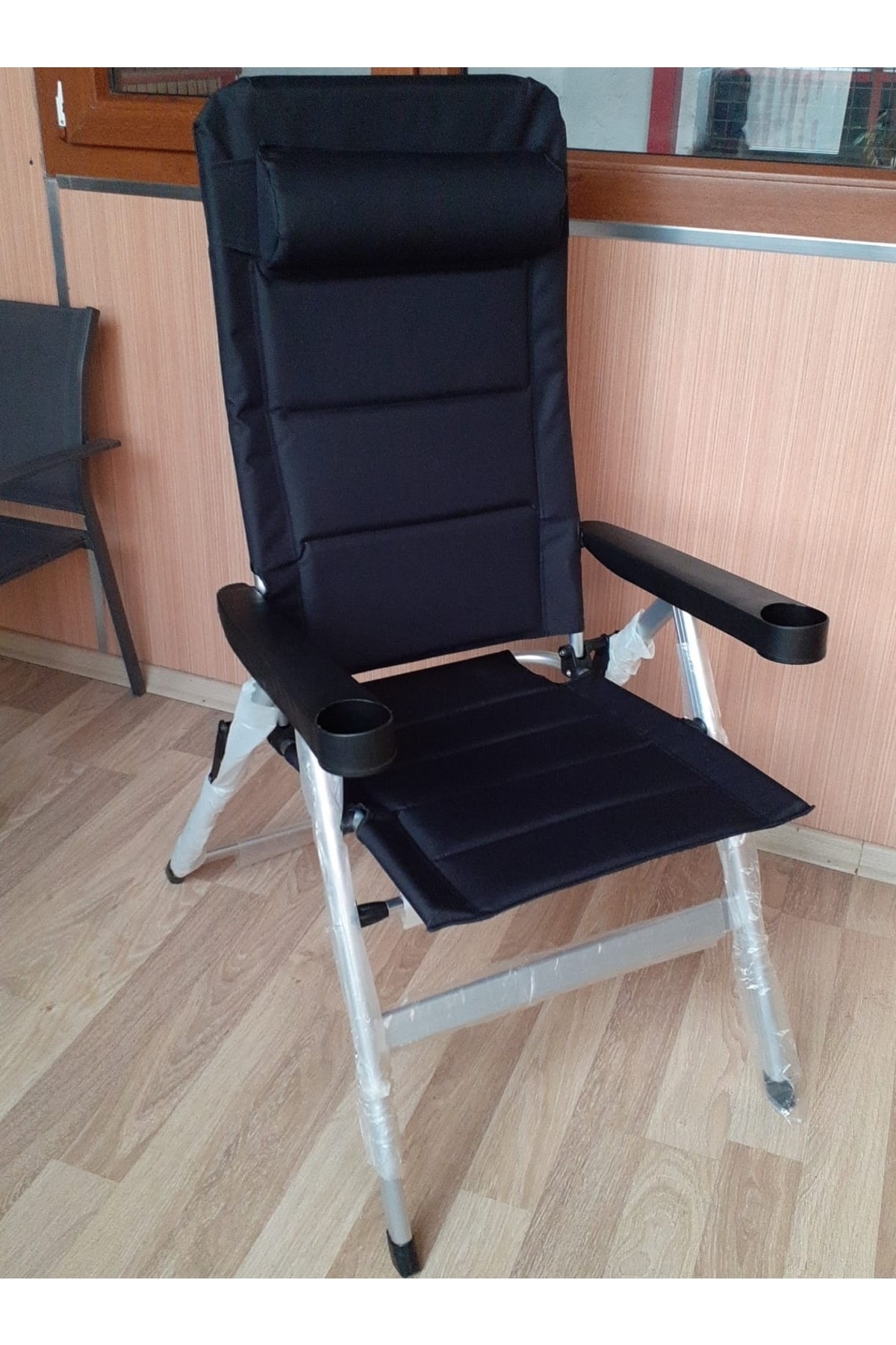 Alüminyum Balkon Bahçe Piknik Kamp Havuz Şezlong Kademeli Ayarlı Katlanır Yastıklı Yatarlı Sezlong