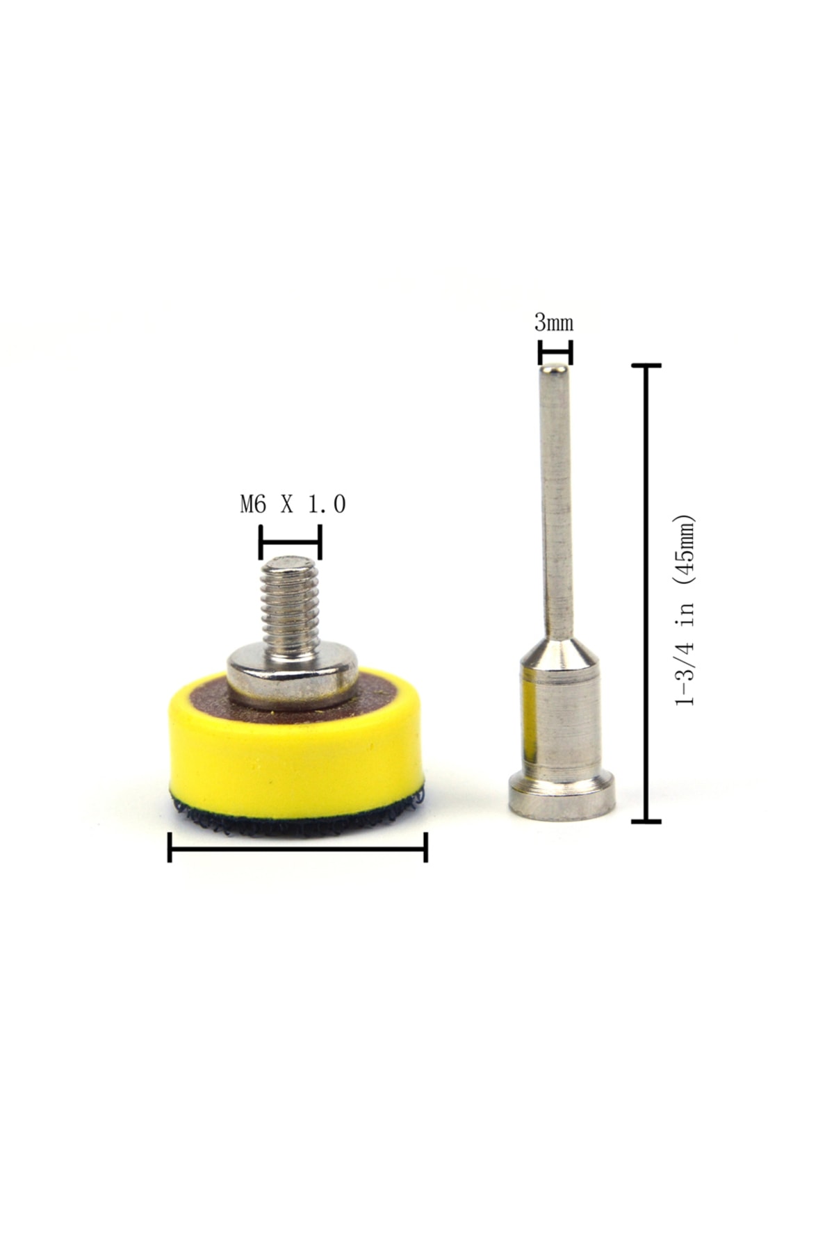 Dremel Tarzı Gravür Makineleri Için Mini Cırtlı Zımpara Tabanı 3.17mm Sap 25mm Pad