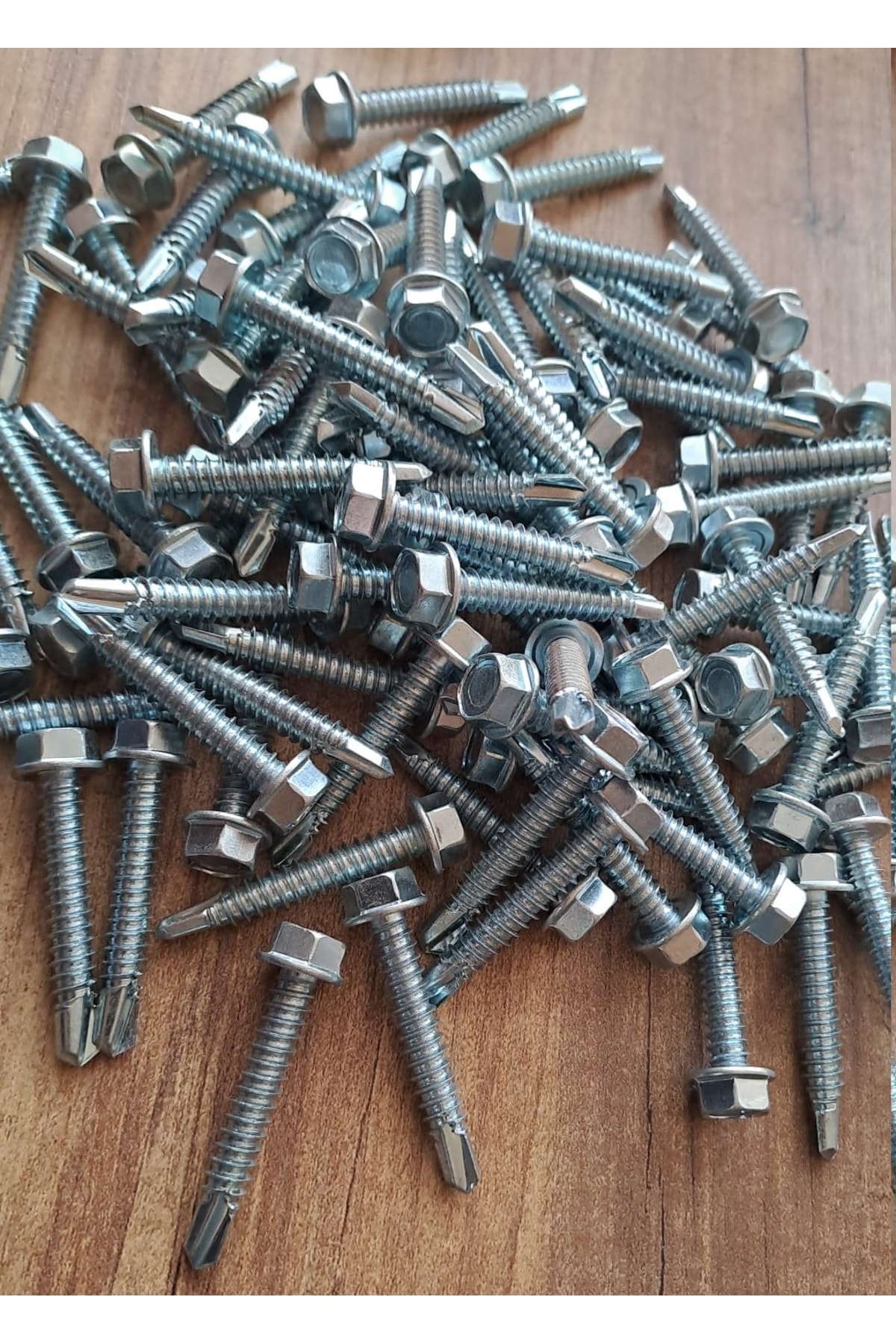 Akıllı metal vida 304 kalite paslanmaz çelik 100 adet  lokma başlı Matkap uçlu altığen kafalı