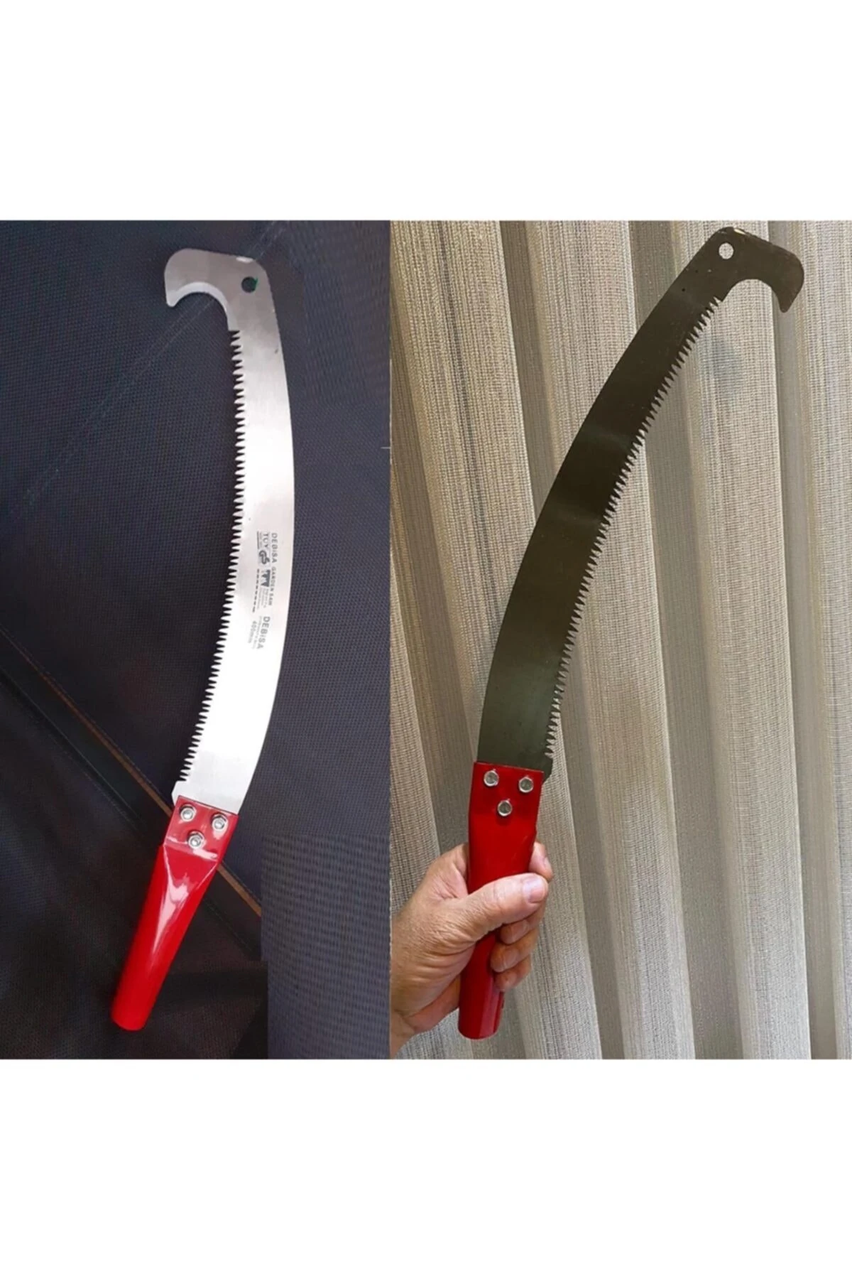 Kıvrık Dal Ağaç Çalı Diken Kesme Testeresi Sırık Sap Takılabilir Tepe Testeresi Lazer Bıçaklı Sapsız