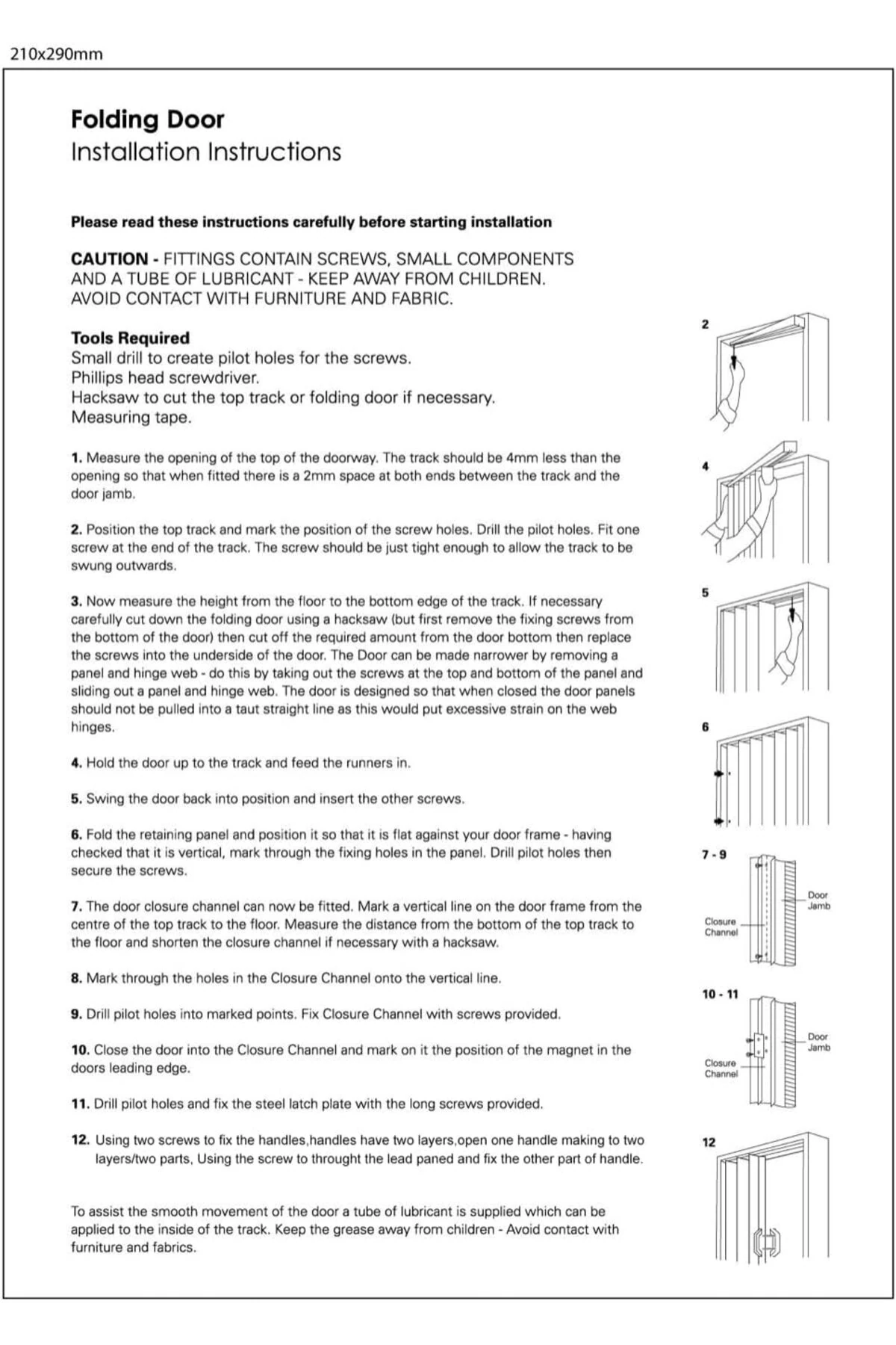 Katlanır Kapı Camlı Beyaz 82x203cm Akordiyon Kapı Camlı Beyaz