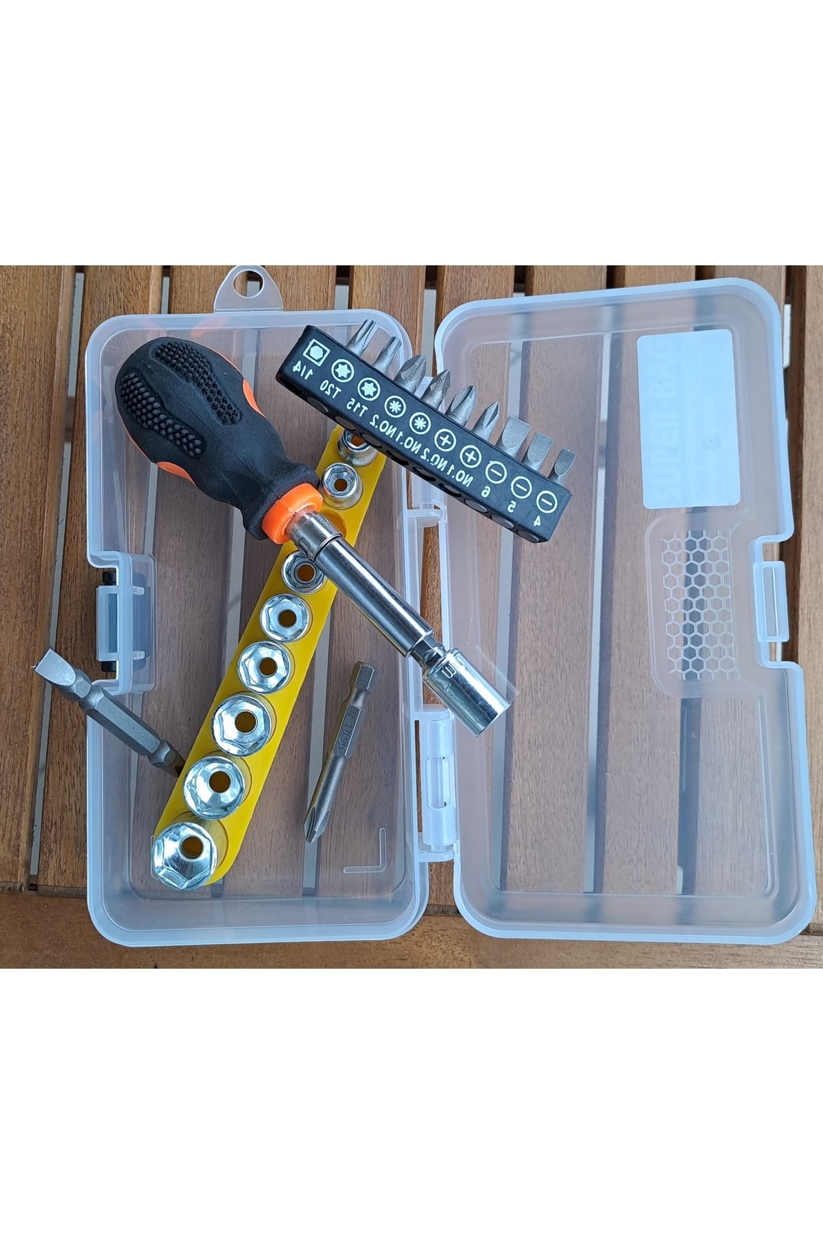 Çantalı Tornavidalı Lokma Takımı Yıldız Düz Bits Uç Seti Altıgen Bits Hex 25 Parçalı