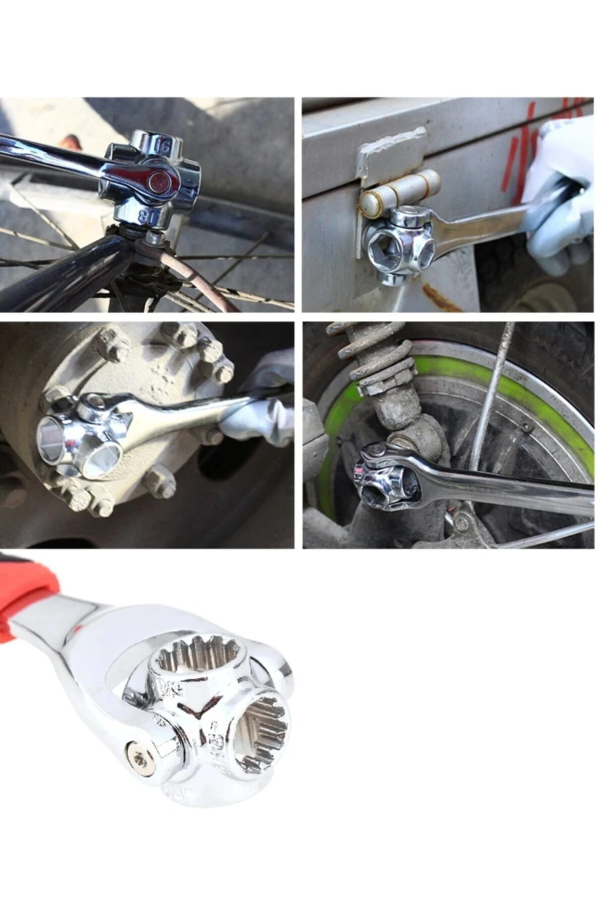 Çok Fonksiyonlu Lokmalı Alet Seti Sökme Takma Mafsallı 360 Derece Döner Şaft Professional Paslanmaz