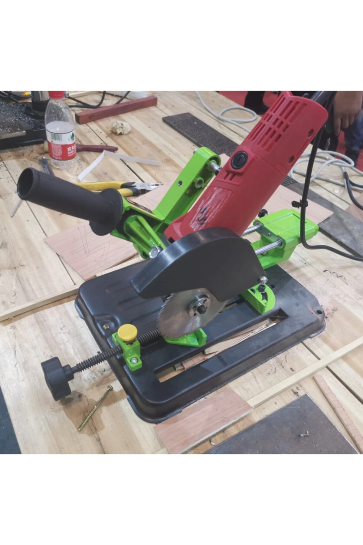 Kayar Milli Avuç Taşlama Sehpası 115mm 125mm Uyumlu Tezgah Sürgülü Dik Ve Açılı Kesme Aparatı