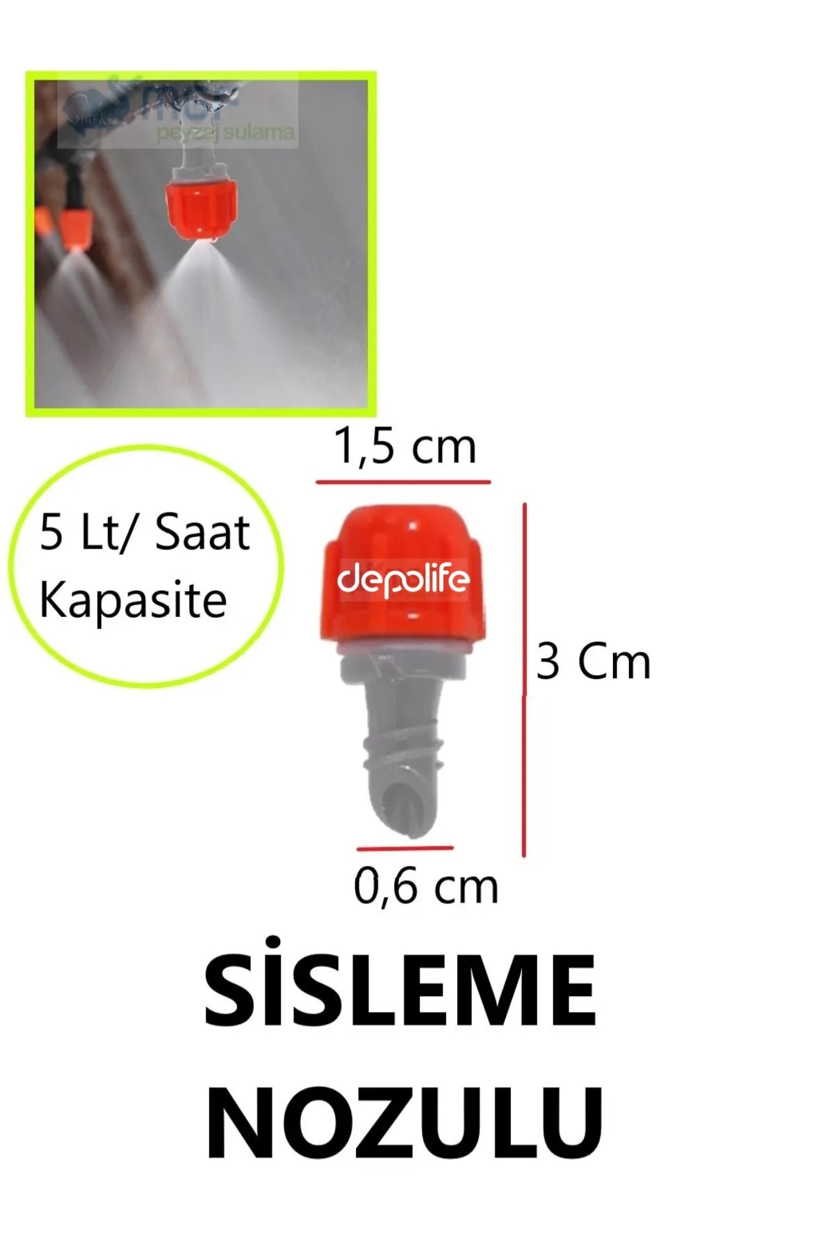 10 Metre Bahçe Balkon Veranda Kamelya Çardak Nemlendirme Sulama Serinletme Sis Püskürtme Sistemi