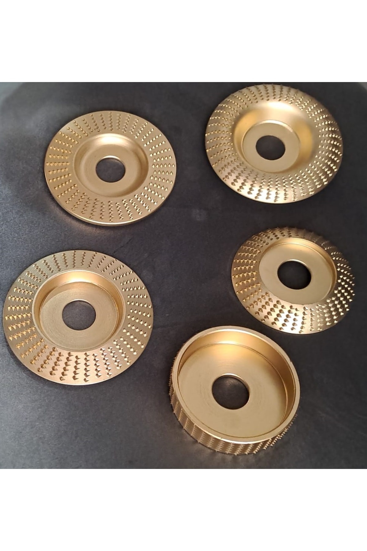 Ahşap için spiral avuç taşlama diski 5 Parça Oyma Aşındırma titanyum disk seti