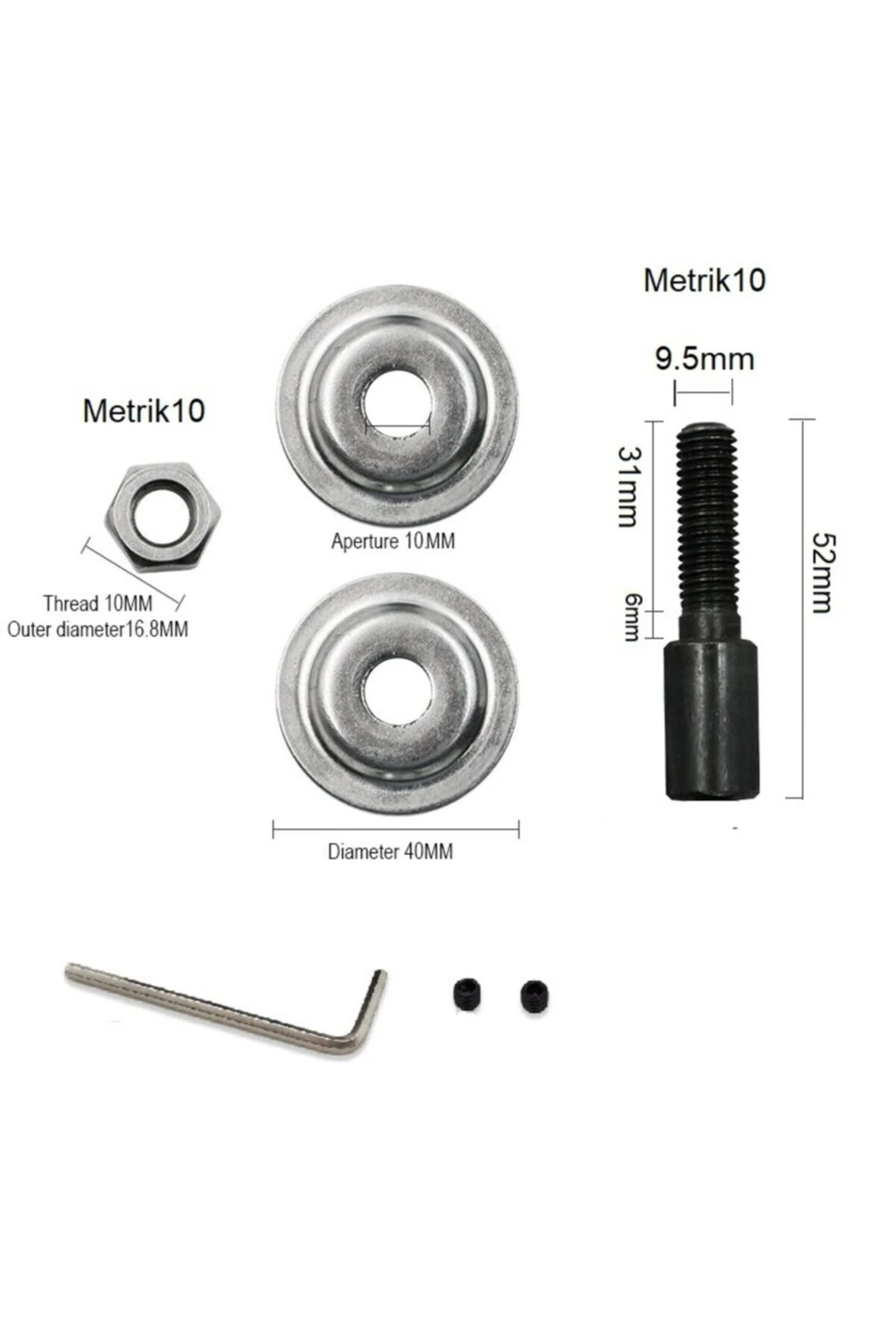 Motor Için Bağlantı Şaftı Somunlu Kaplin Mandren Adaptör 5mm 6mm 8mm Mil Uyumlu 3lü Bağlama Mili