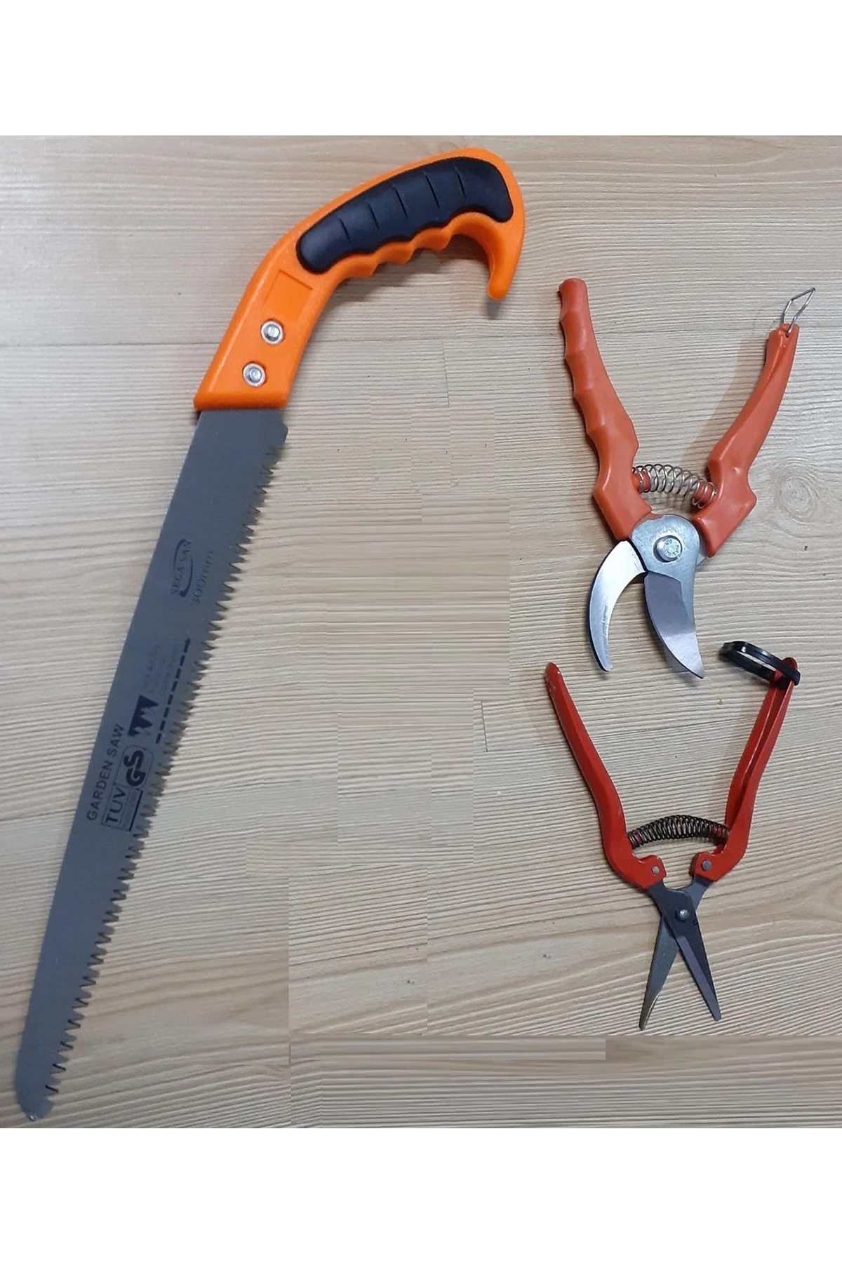 Bahçe Bağ Budama Makası Ağaç Dal Kesme Testeresi Eldivenli Bahçe Seti