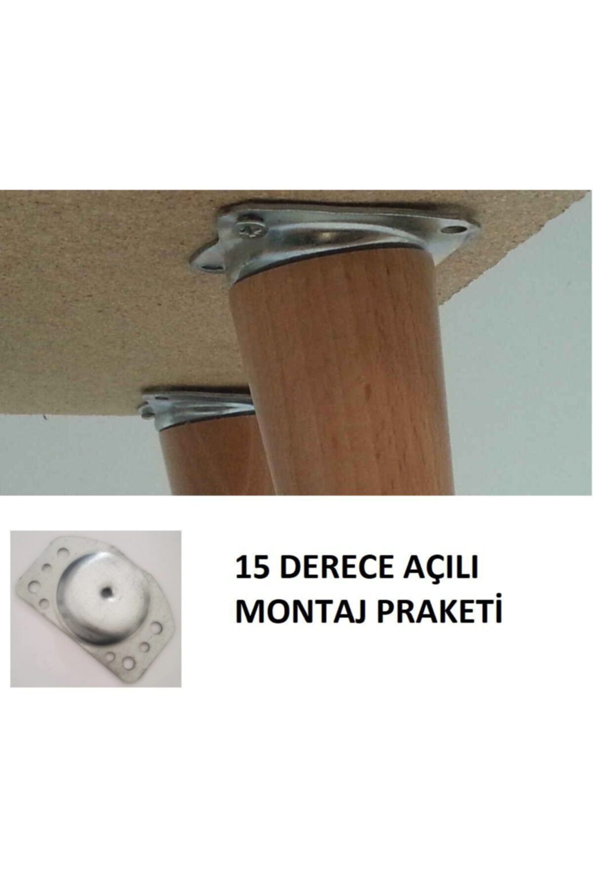Kanepe Sehpa Masa Ayak Montaj Aparatı 15 Derece Açılı Montaj Için Metal Aparat 4 Adet Ayak Braketi