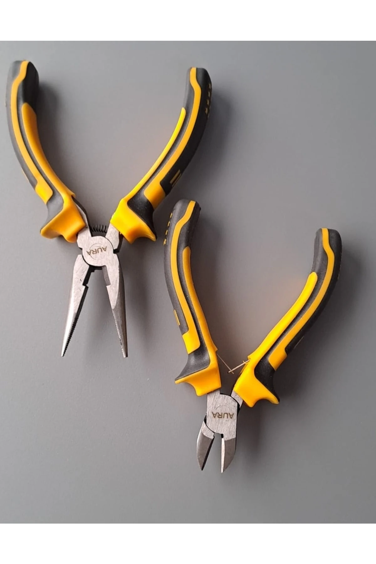 Diagonal Yaylı Çelik Mini Gargaburun Pense Yan Keski 2 Parça Elektronikçi Seti