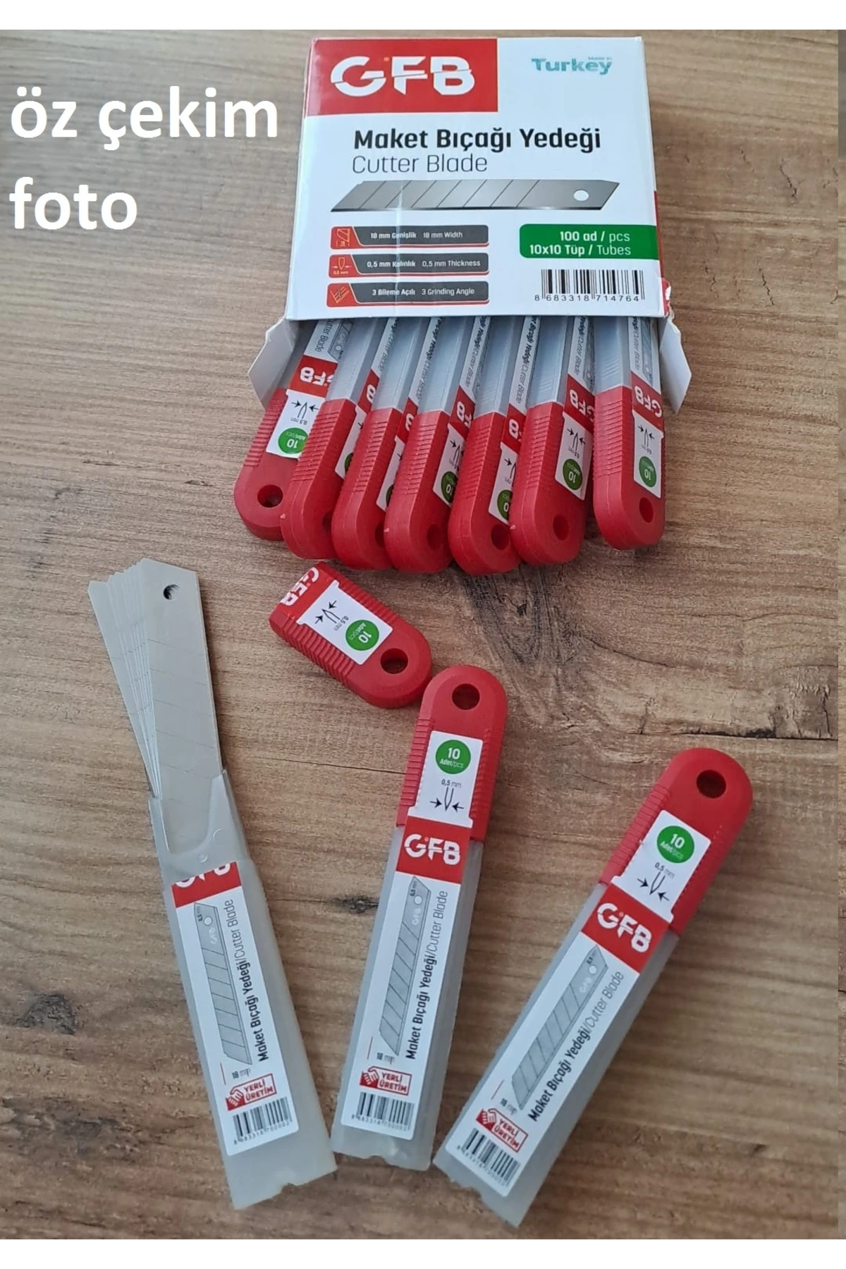 falçata yedek bıçağı GFB 100lü maket bıçağı yedeği 0.5mm